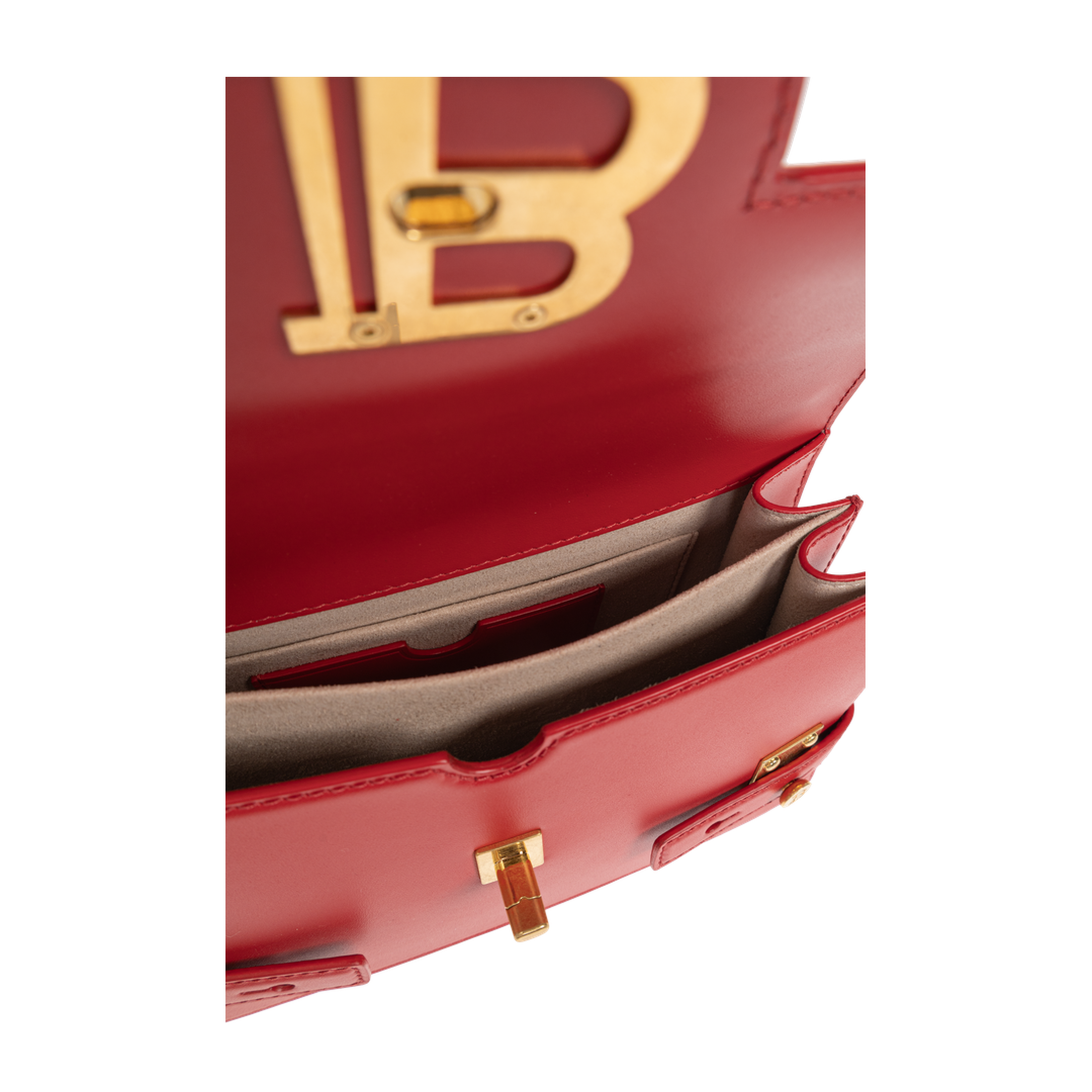 B-Buzz 24 Smooth Leather Handbag - Rouge - Image 5