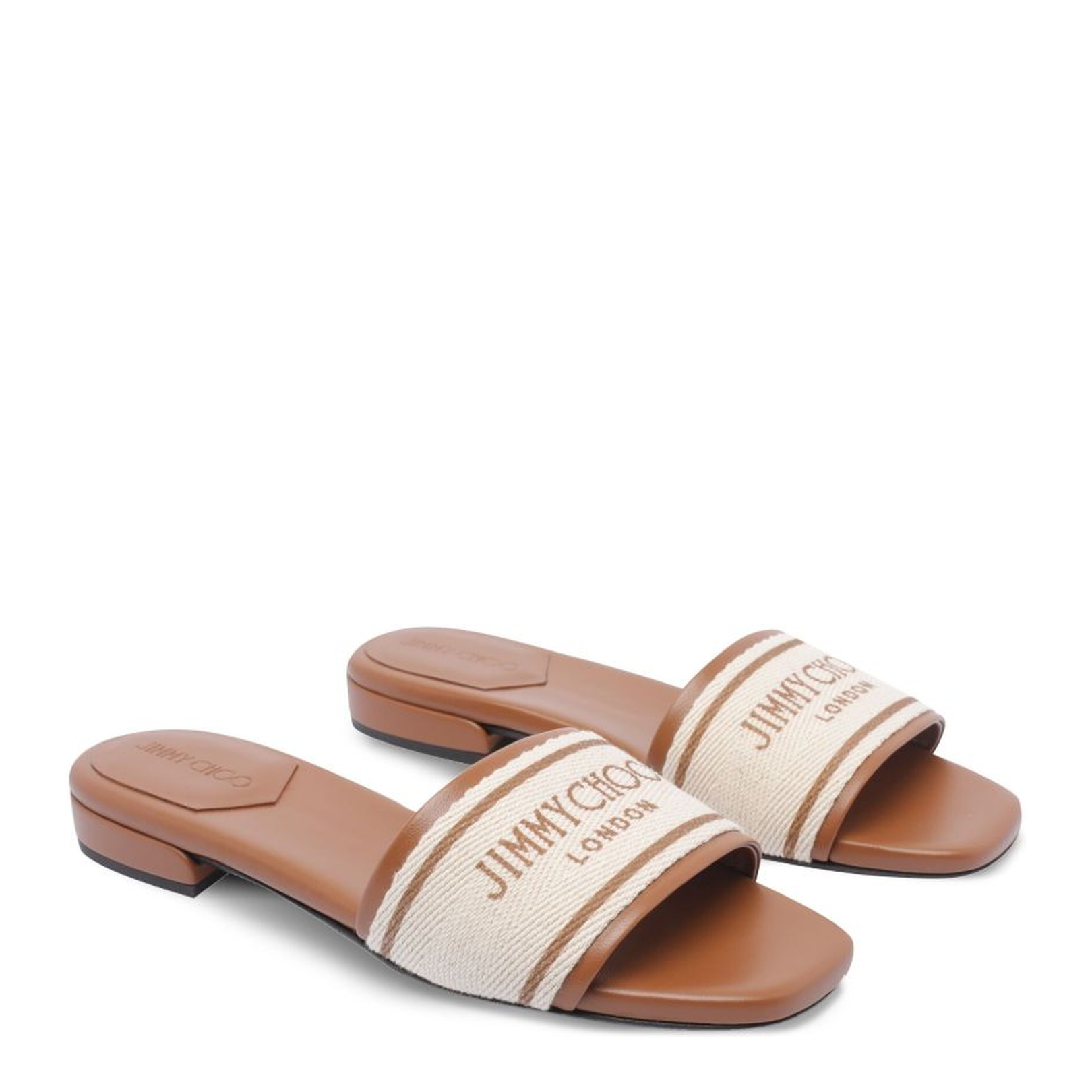 Ecru Slip-On Style Square Open Toe Sandal - Image 3