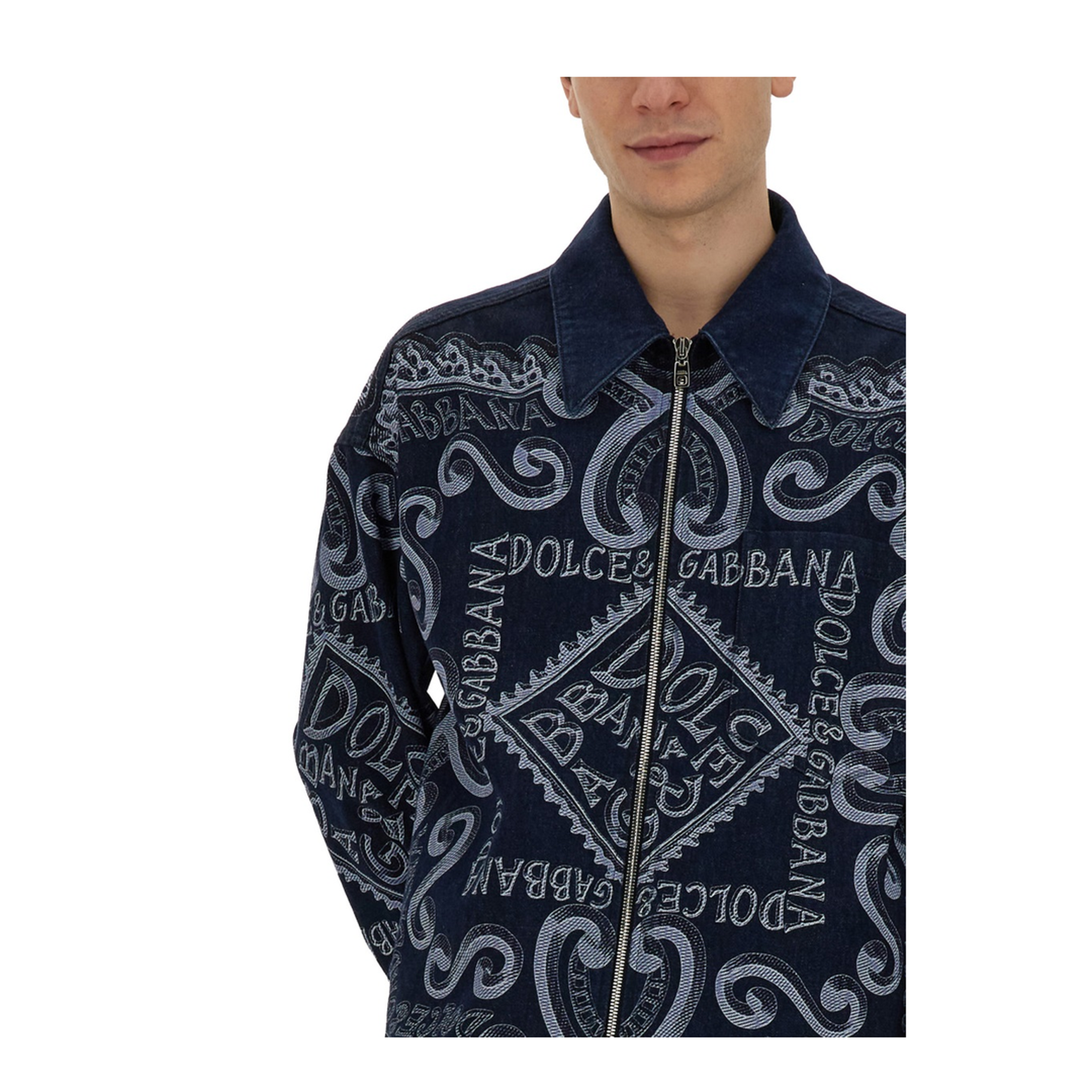 Navy Print Cardigan - Image 4