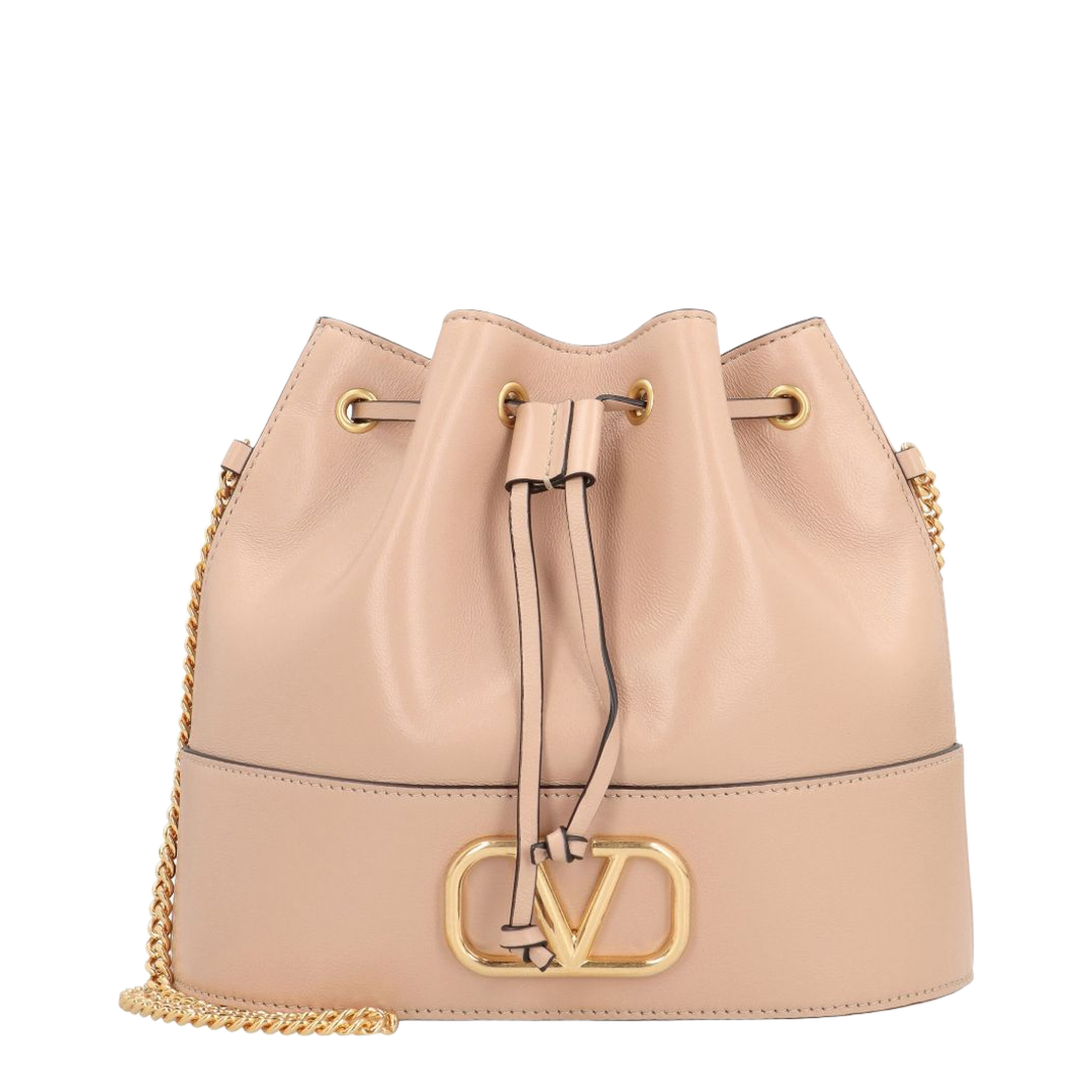 Mini Bucket Bag in Nappa with Vlogo Signature Chain - Image 1
