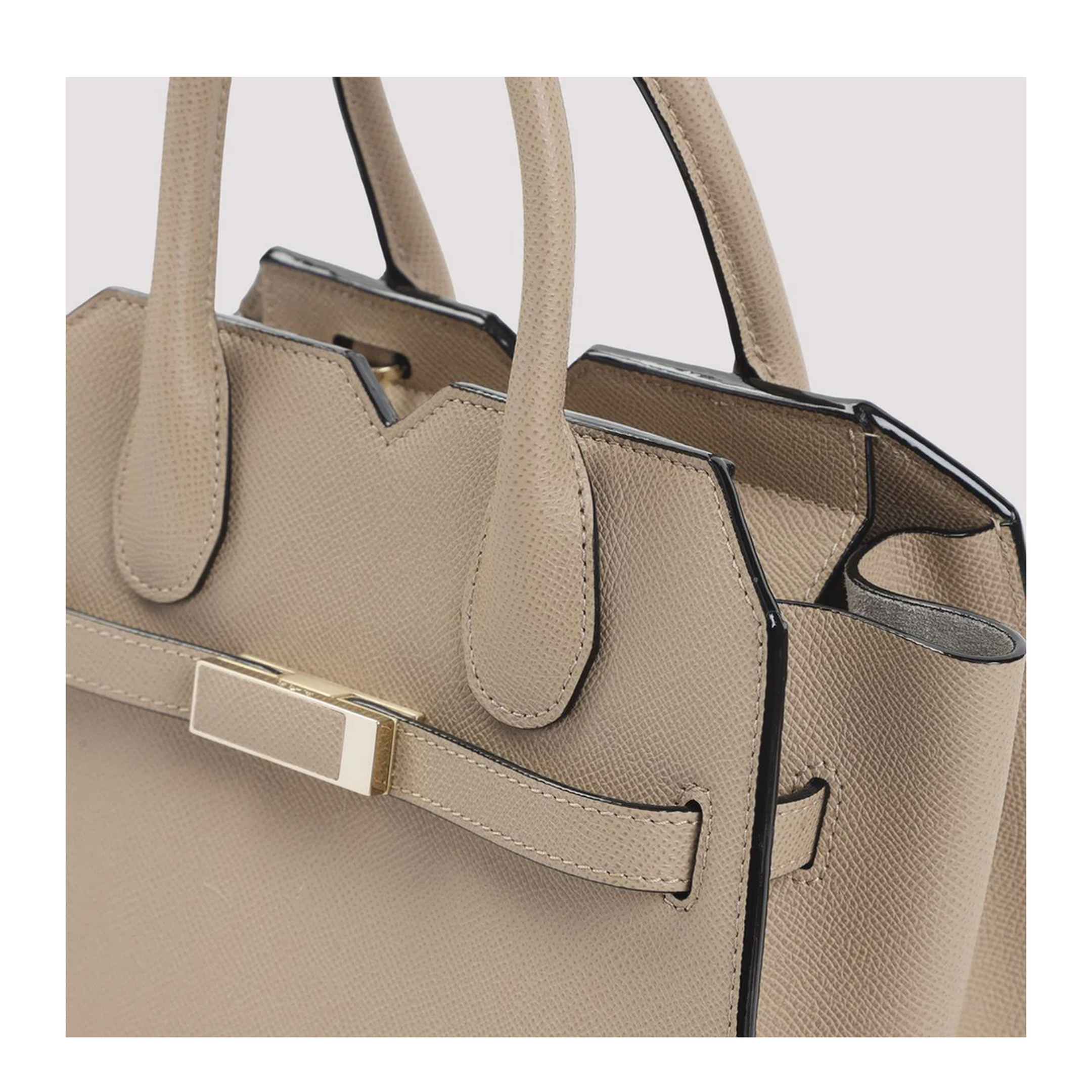 Milano Mini Calfskin Top-Handle Bag - Cachemire Beige - Image 3