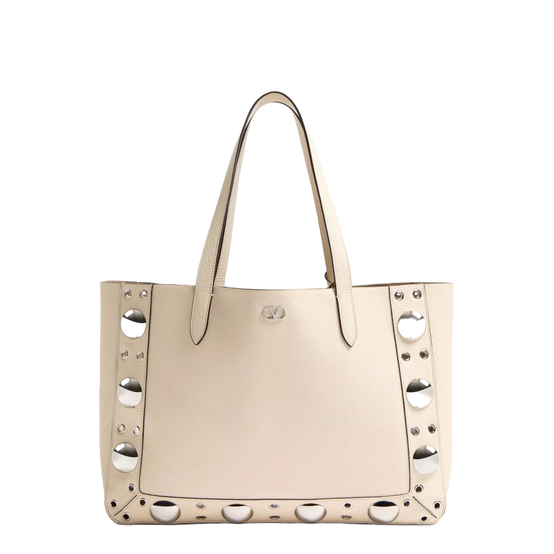 Nellcôte Medium Grained Calfskin Shopping Bag - Ivory - Image 1