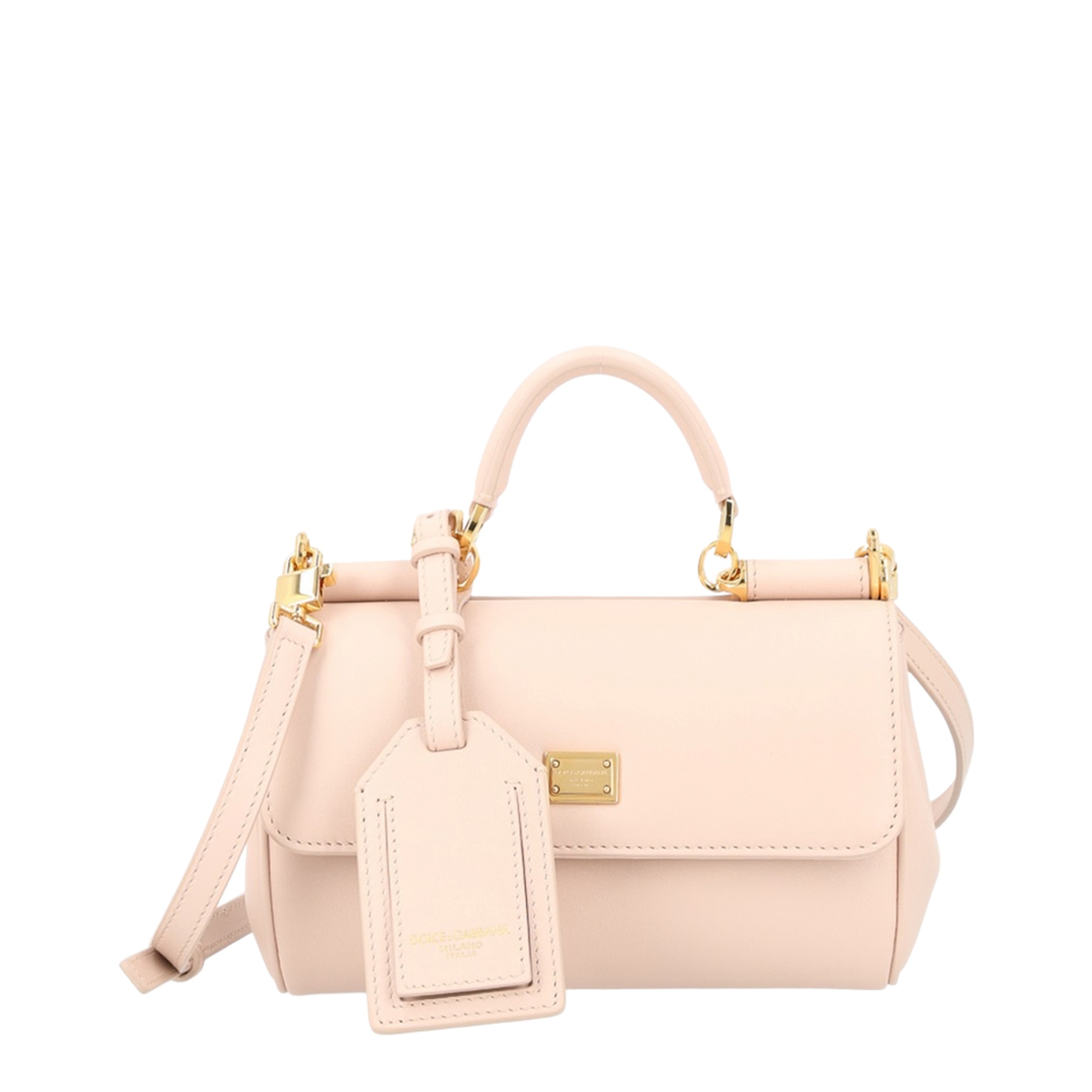 My Sicily Mini Calf Leather Top-Handle Bag - Beige - Image 1