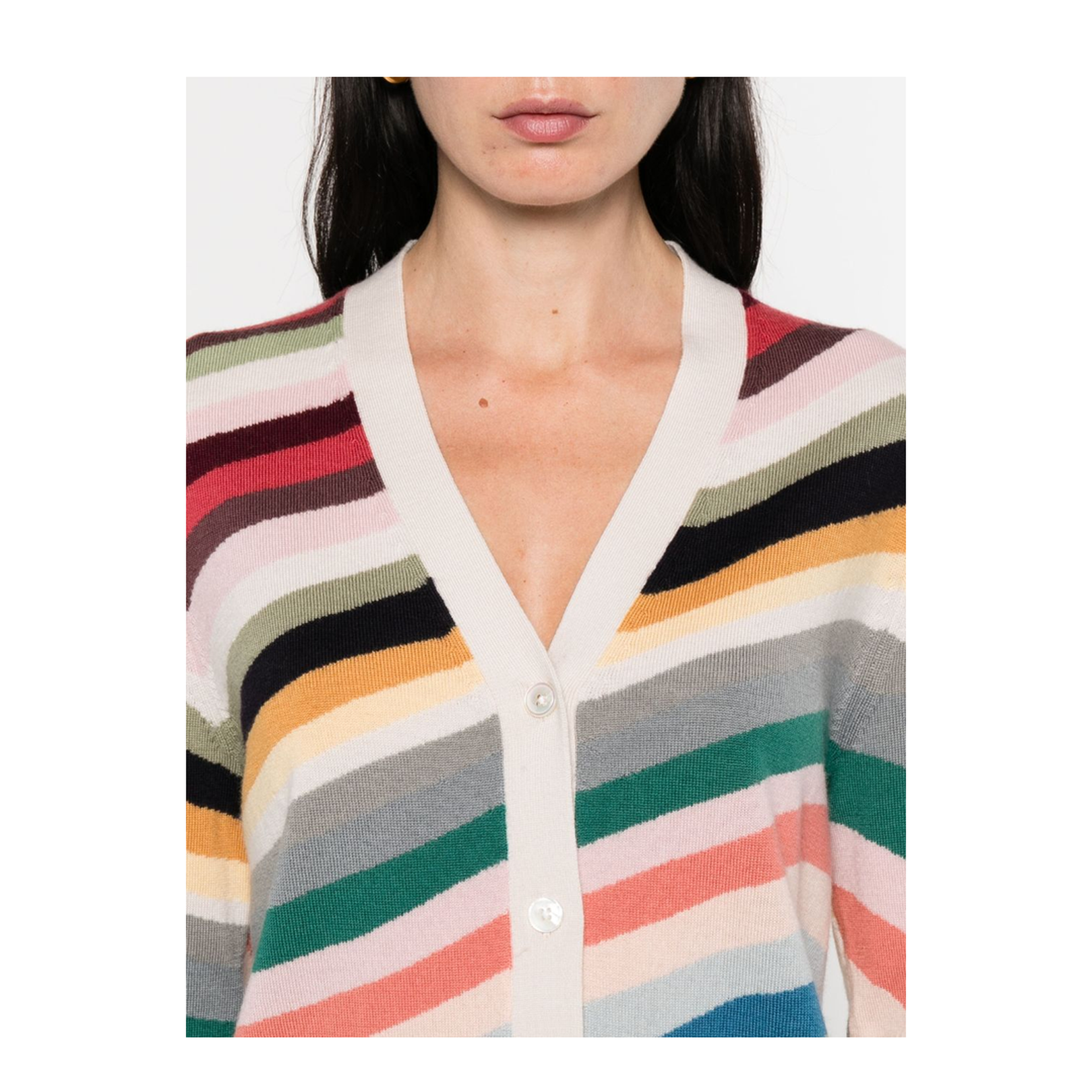 Striped Wool Cardigan - Image 2