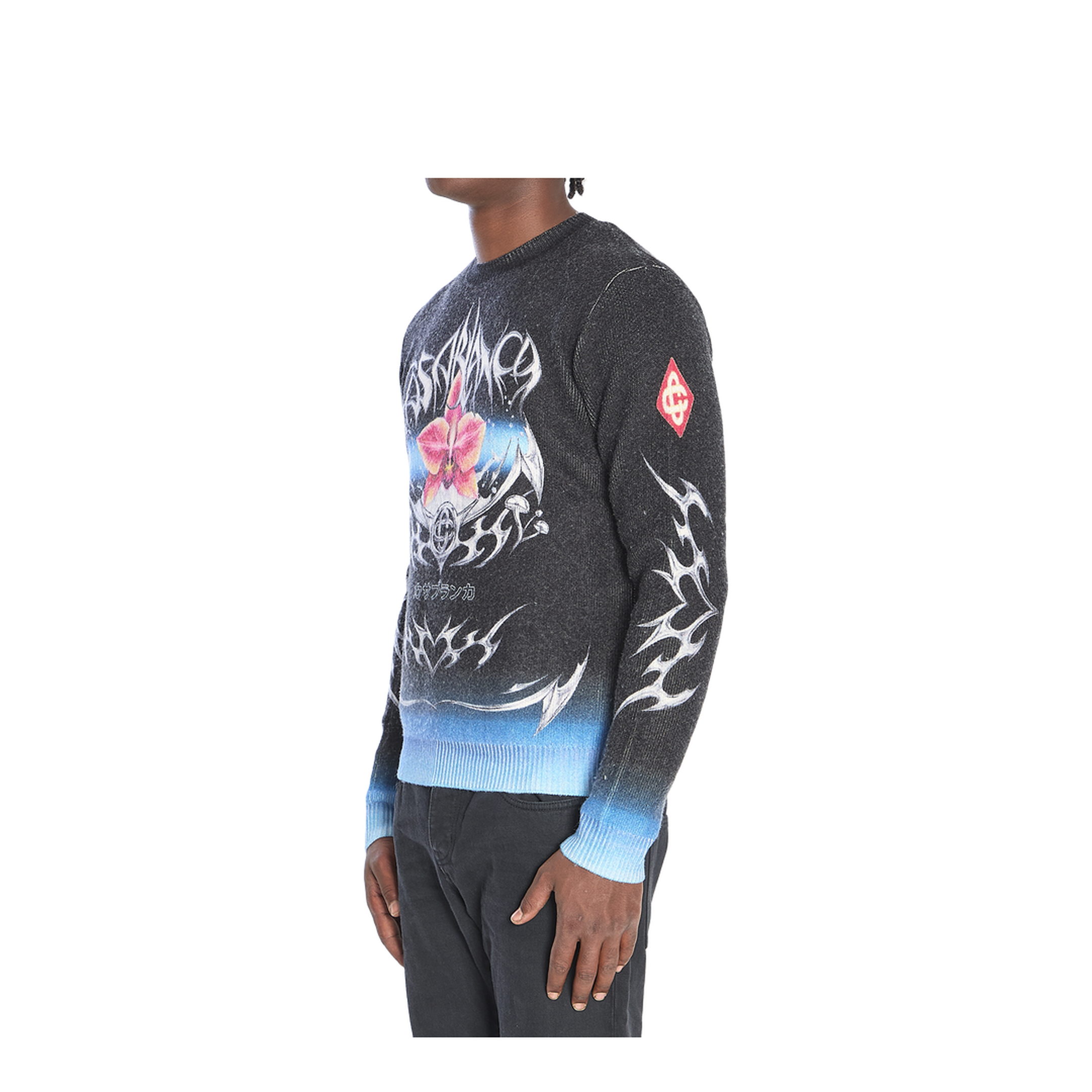 Sweater with Blades Print - Image 2