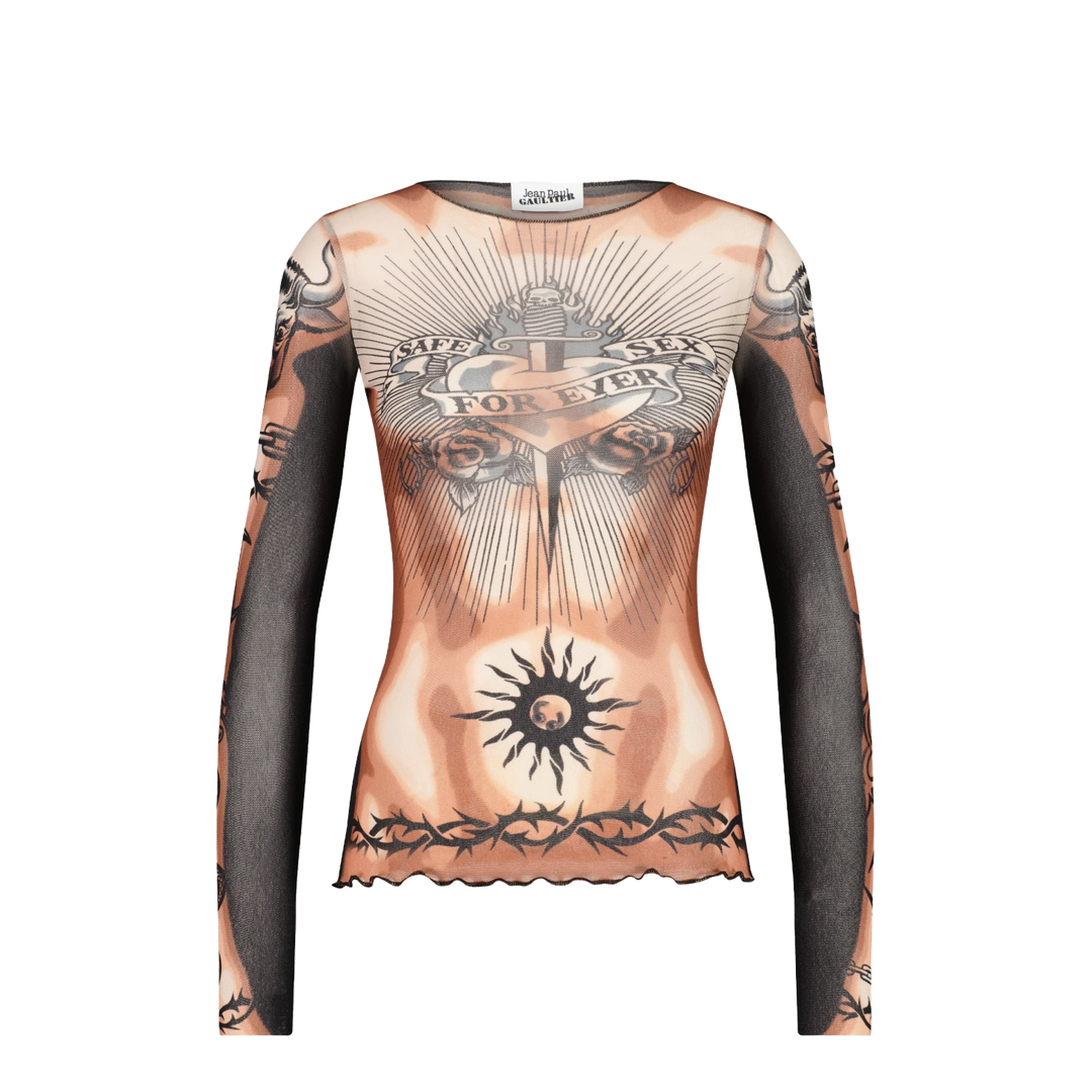 Safe Sex Tattoo Print Top - Image 1