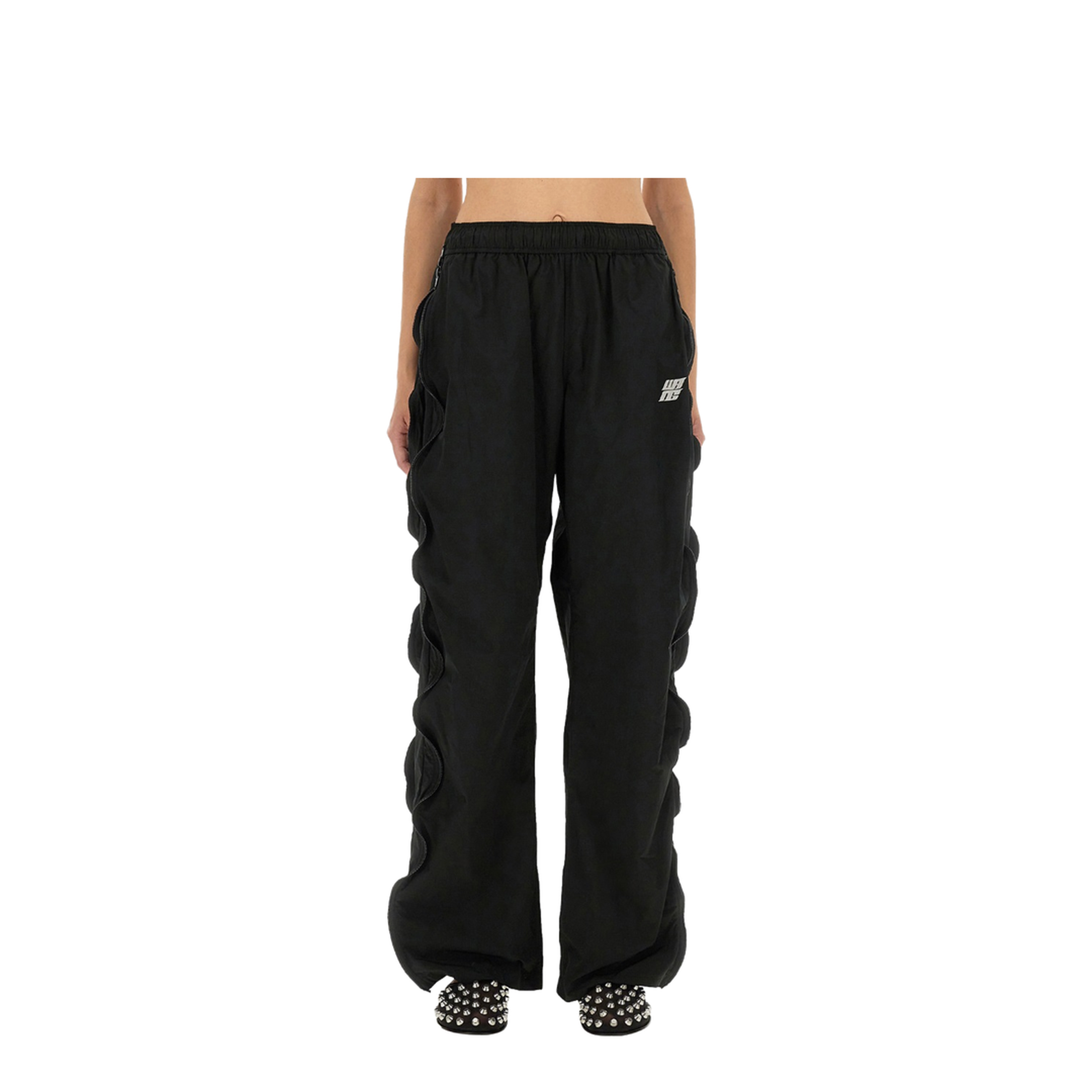 Mid-Rise Track Pants with Zipper - Image 1