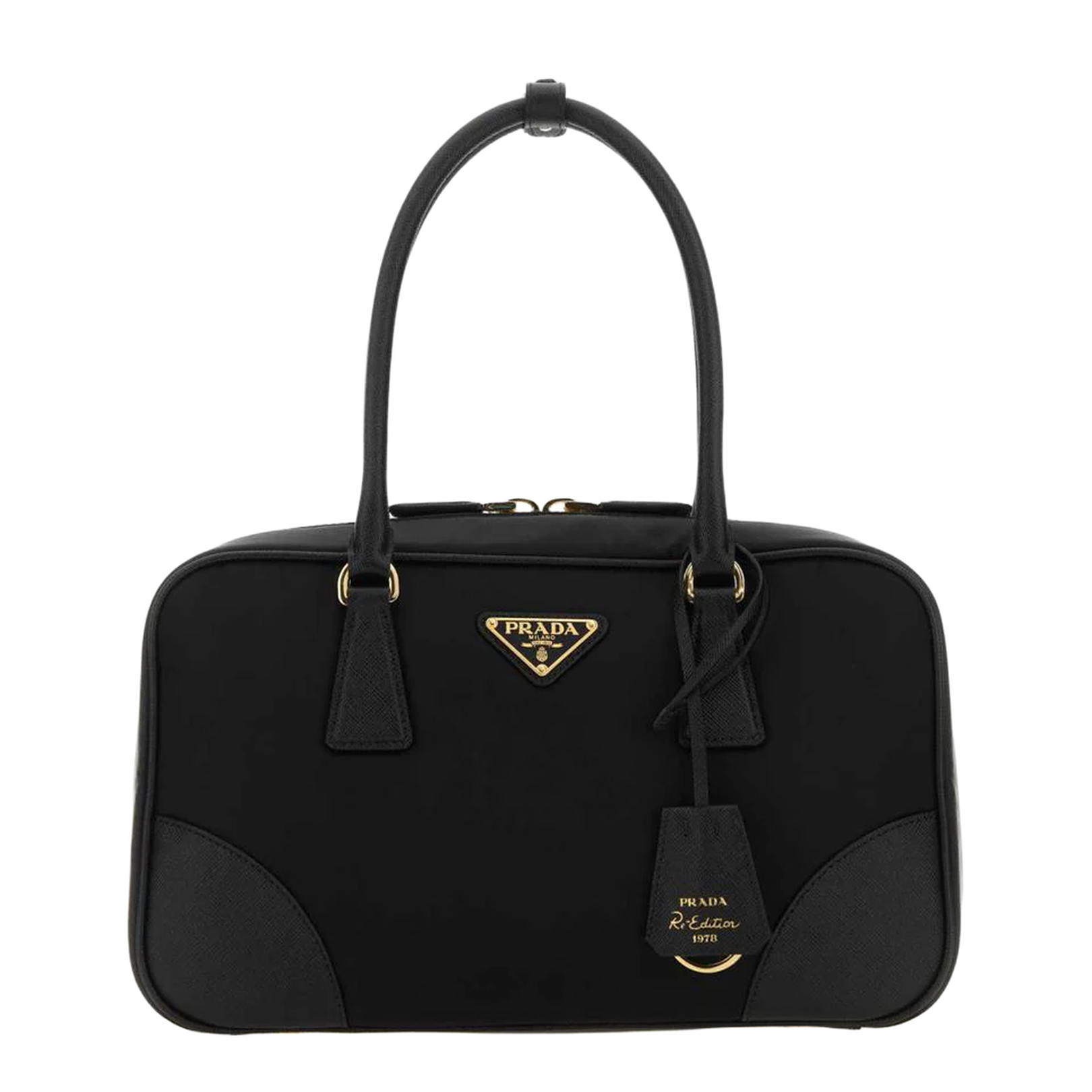 Re-Edition 1978 Re-Nylon And Saffiano Leather Two Handle Medium Bag - Image 1