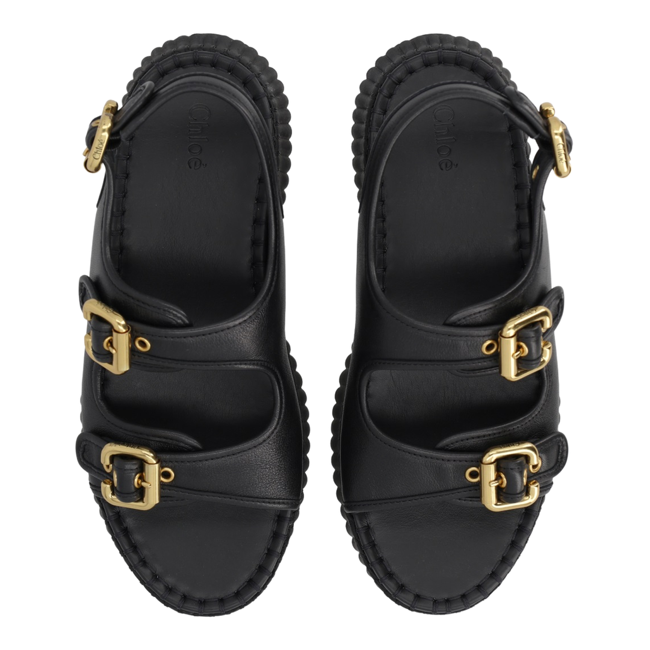 Nama Sandal With Wedge in Black - Image 5