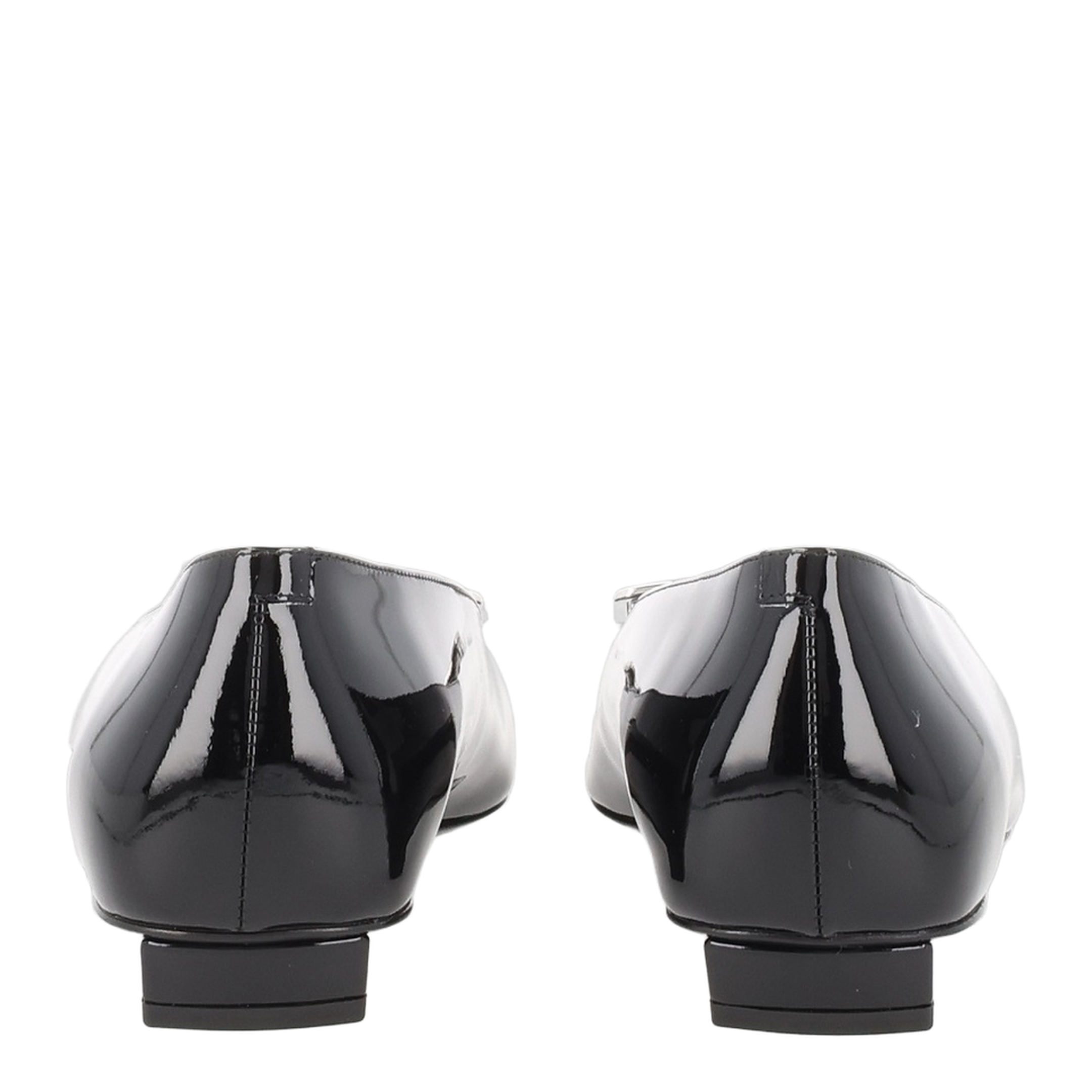 Black Patent Leather Low Block Heel - Image 2