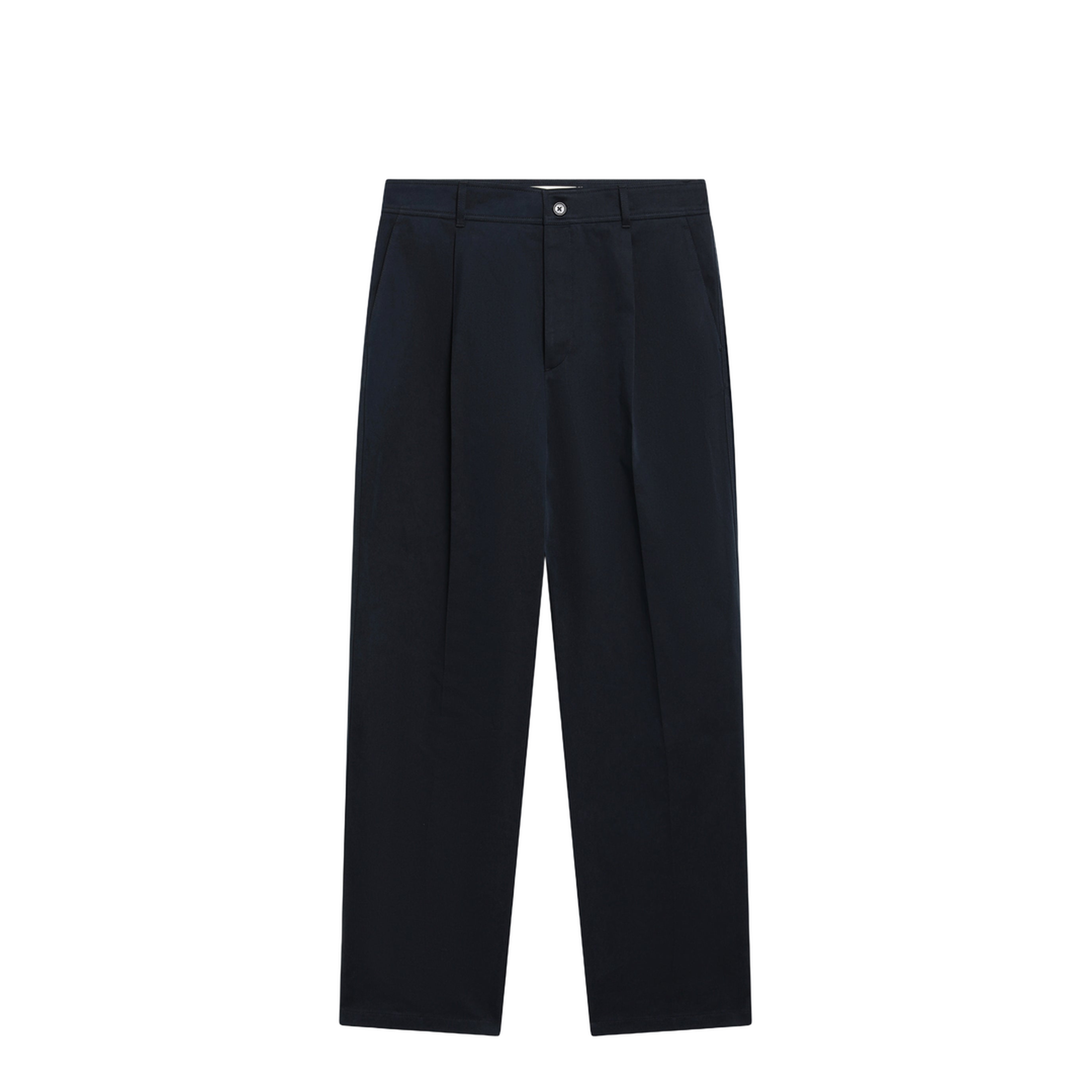 Navy Blue Cotton Trousers - Image 1