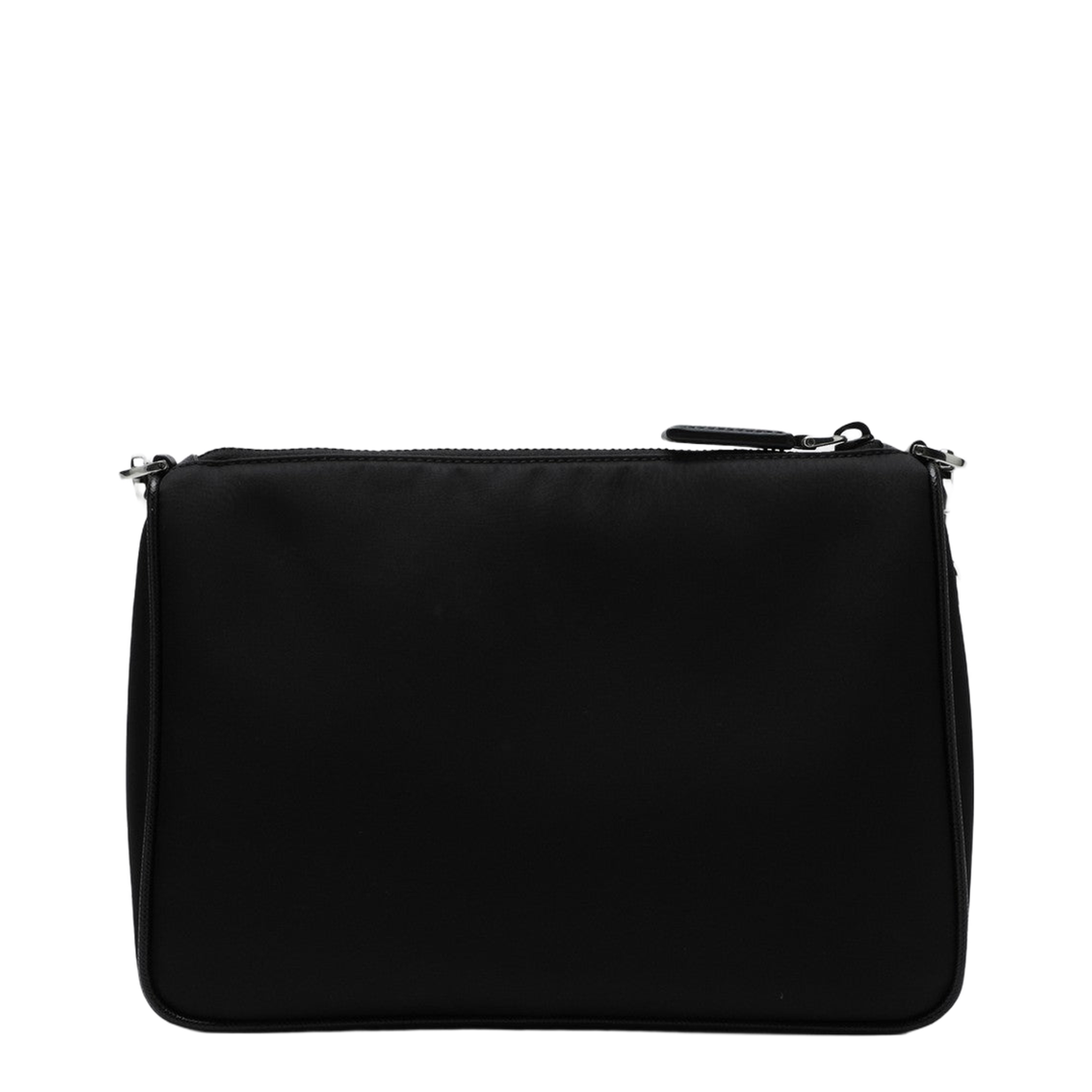 Black Re-Nylon and Saffiano Leather Shoulder Bag - Image 2