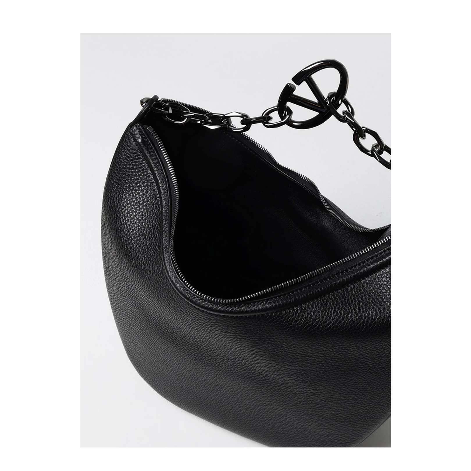 VLogo Signature Grainy Calfskin Wallet - Black - Image 5