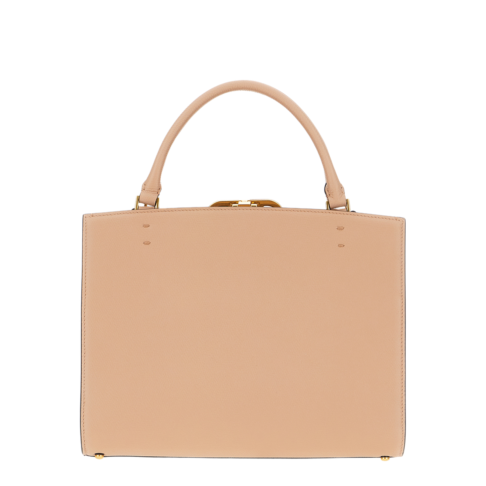 Medium Leather Shopping Bag - Skin Pink - Image 3