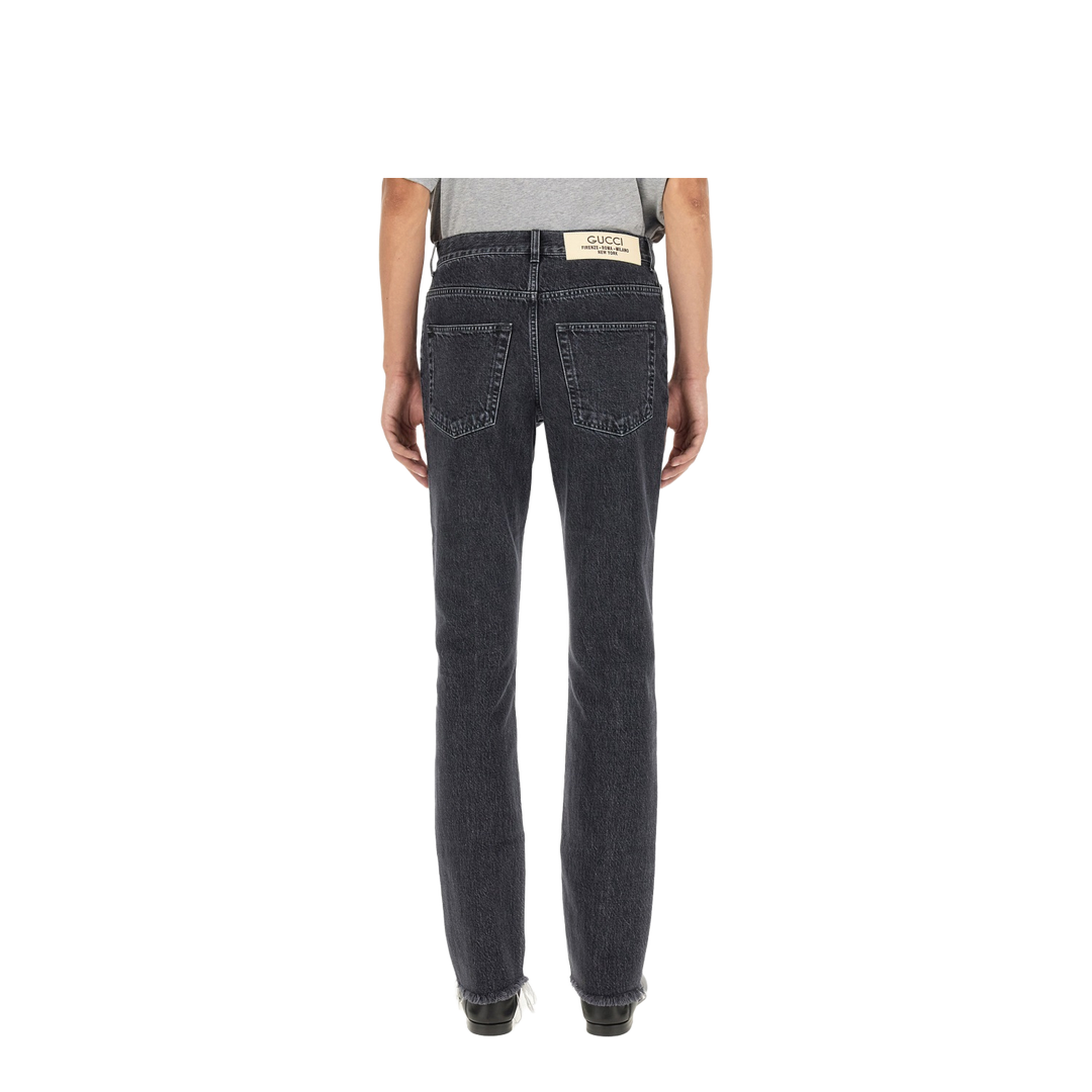 Denim Pants With Label - Image 3