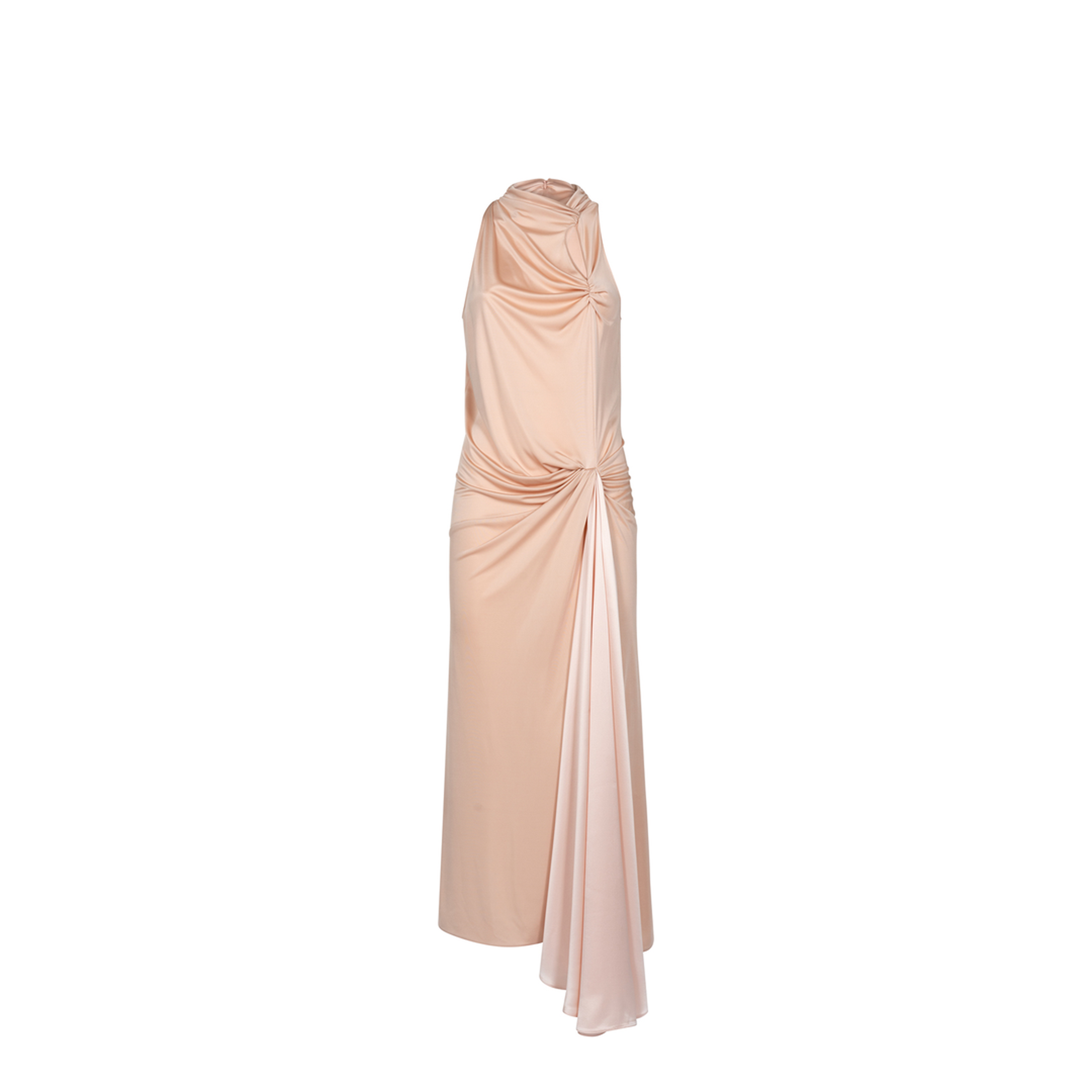 Viscose Long Dress with Cut-Out Detail - Image 1