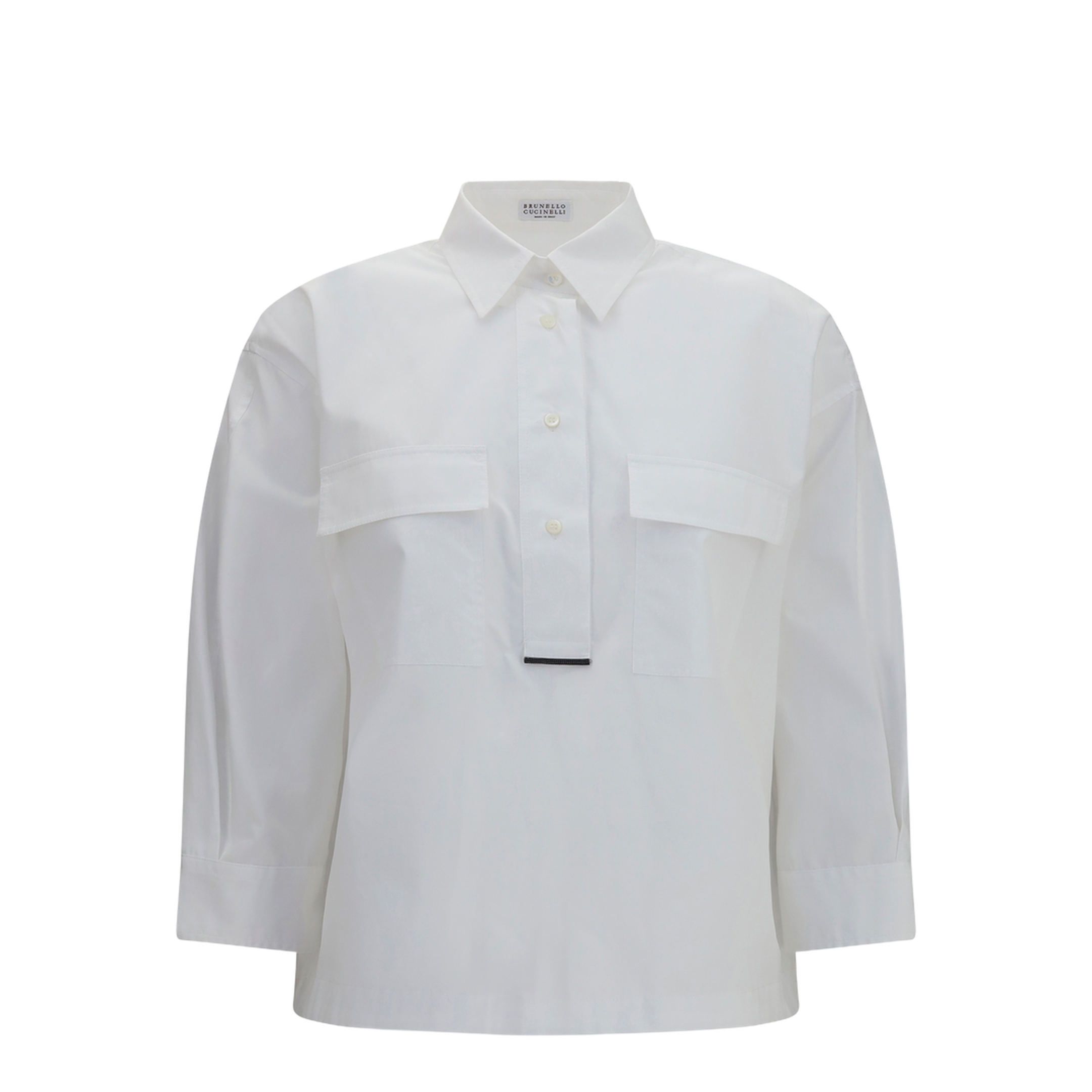 Cotton Shirt With Monili Details - Image 1