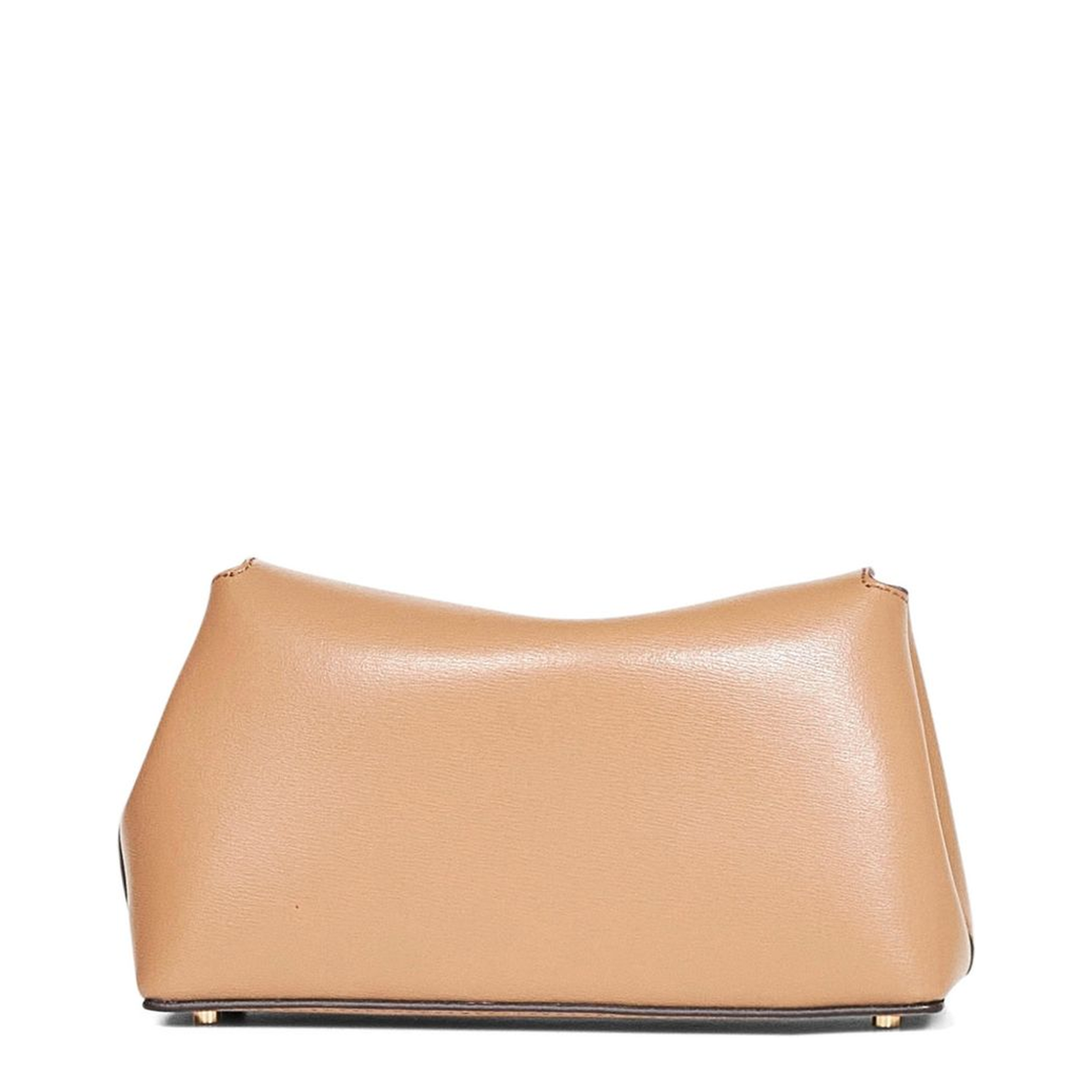 T-Lock Mini Calf Leather Clutch - Camel - Image 3