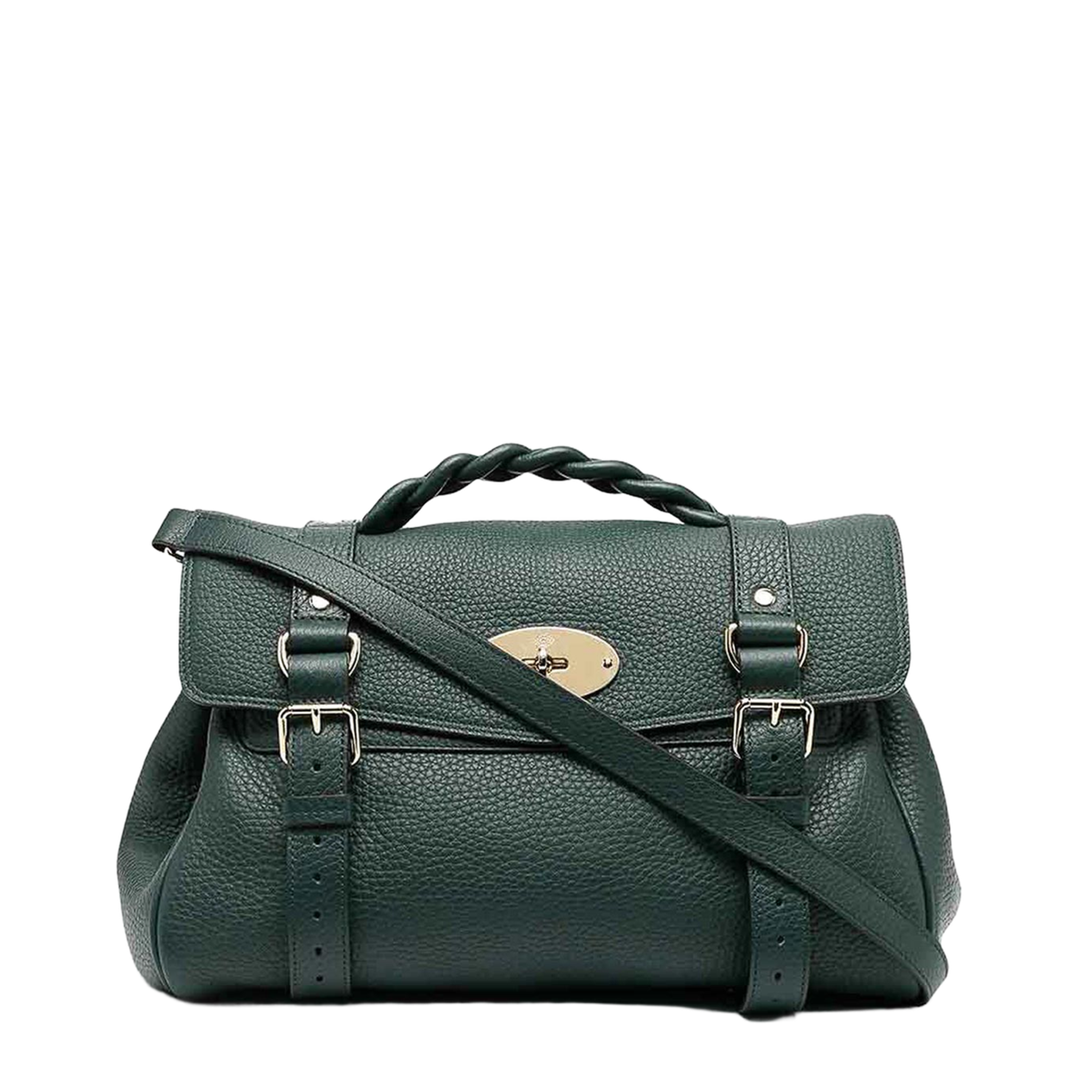 Alexa Heavy Leather Handbag - Green - Image 1