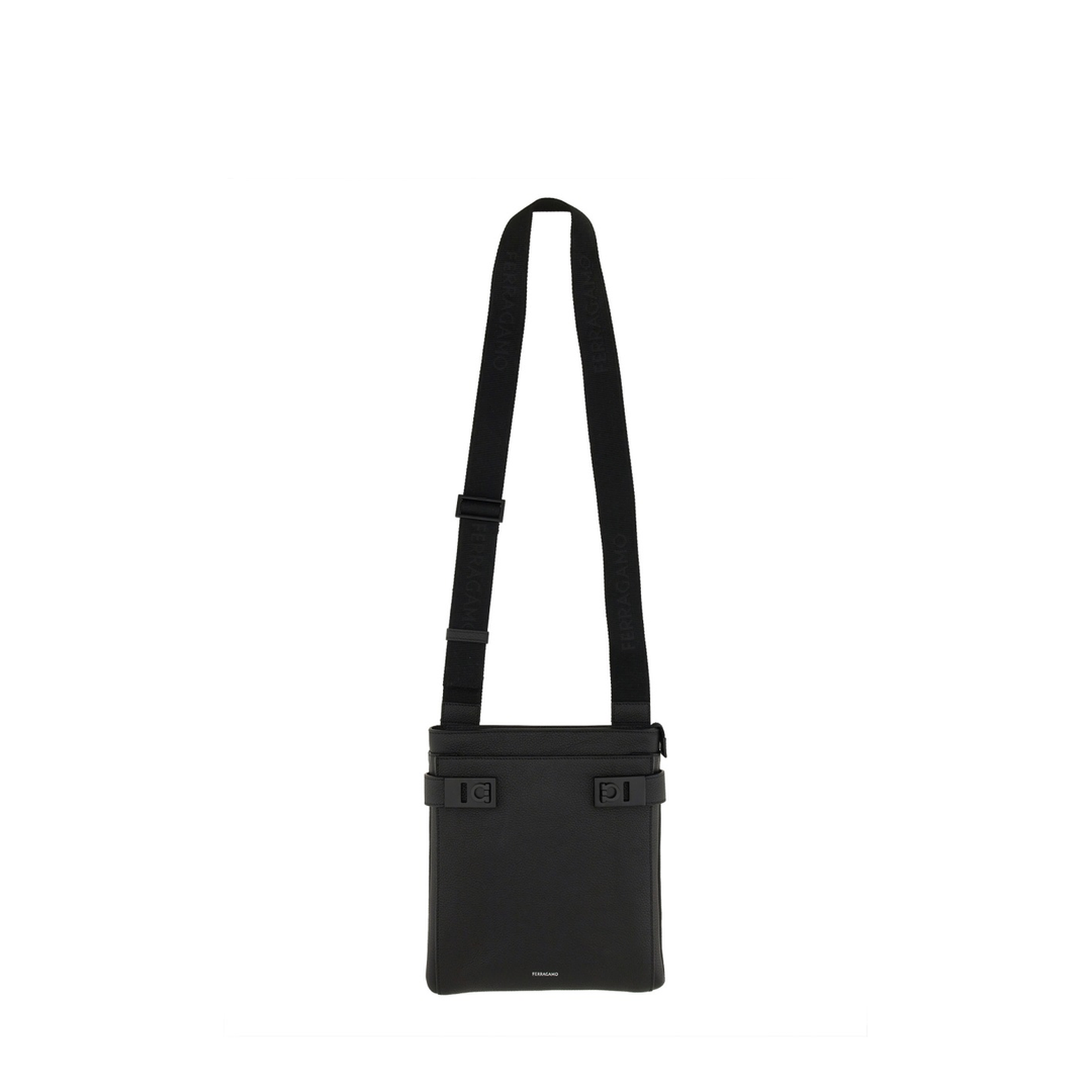 North-South Crossbody Bag with Gancini Buckles - Image 1