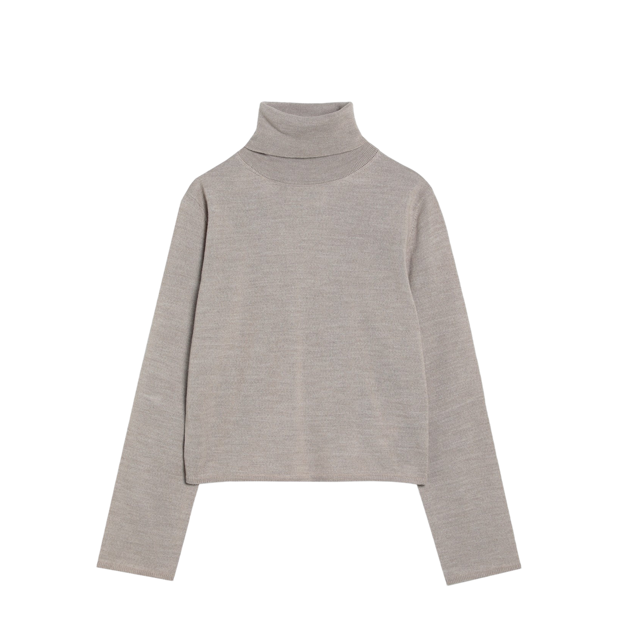 Beige Wool Blend Turtleneck Sweater - Image 1