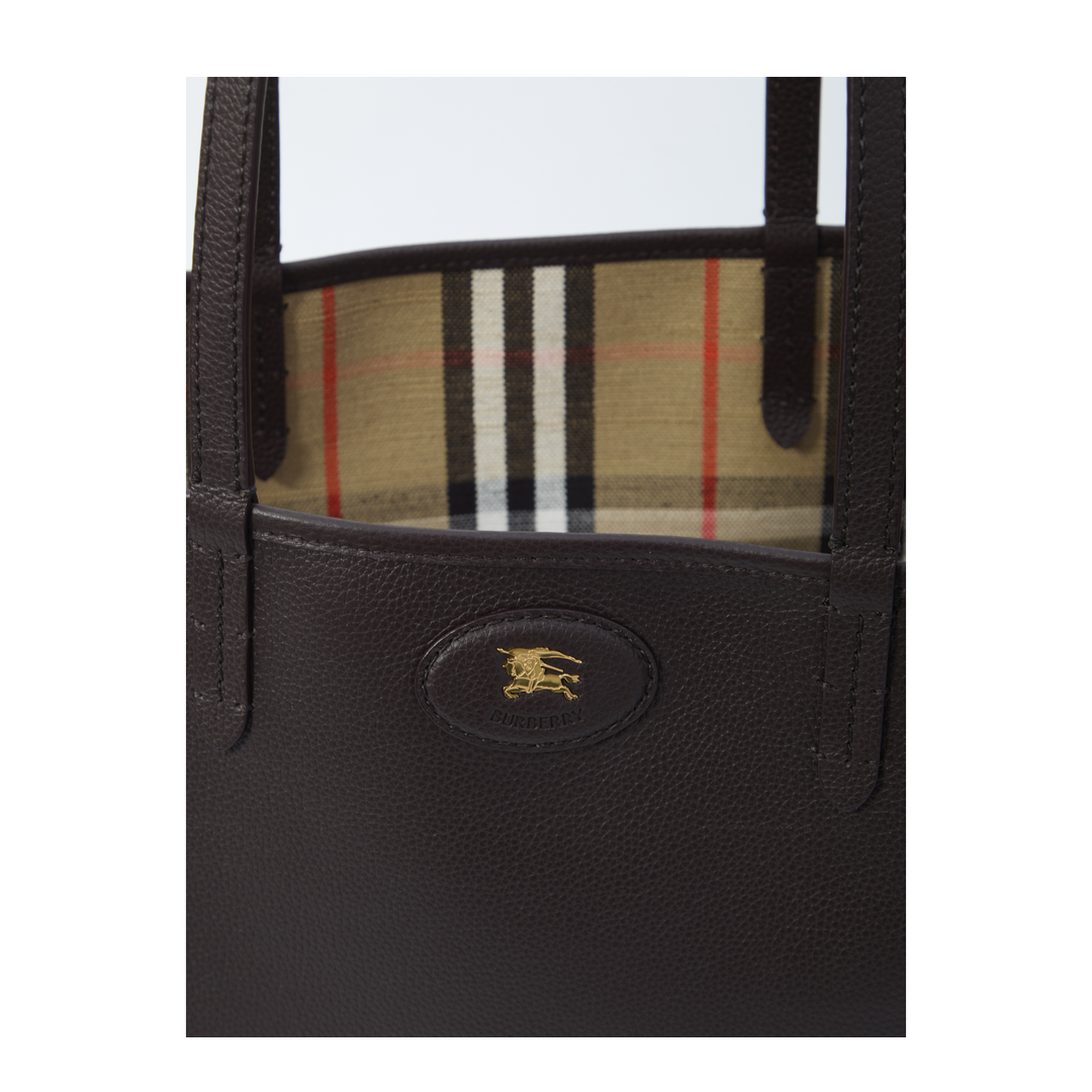 Bloomsbury Medium Calfskin Tote - Burgundy Brown - Image 4