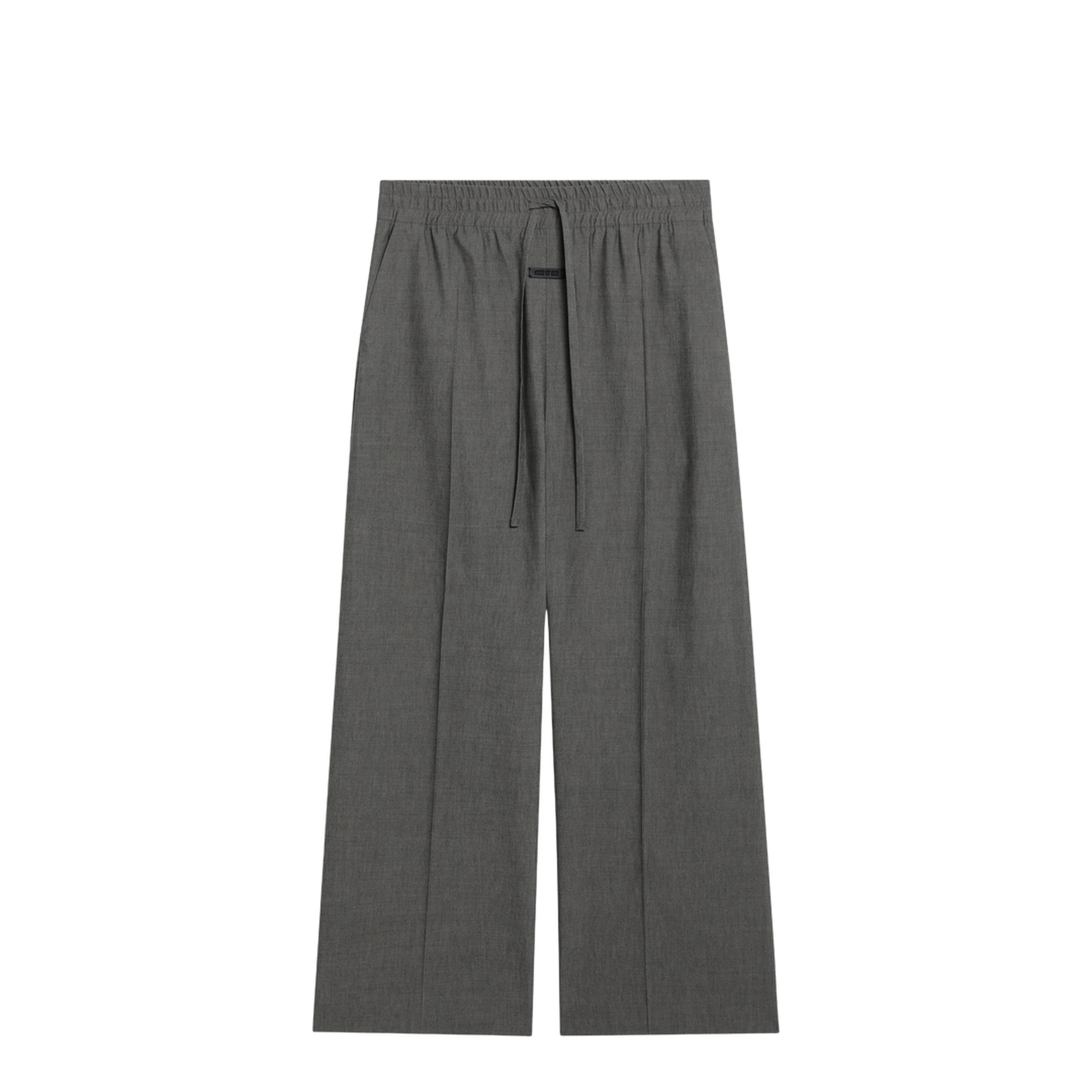 Grey Wide-Leg Trousers In Wool Blend - Image 1