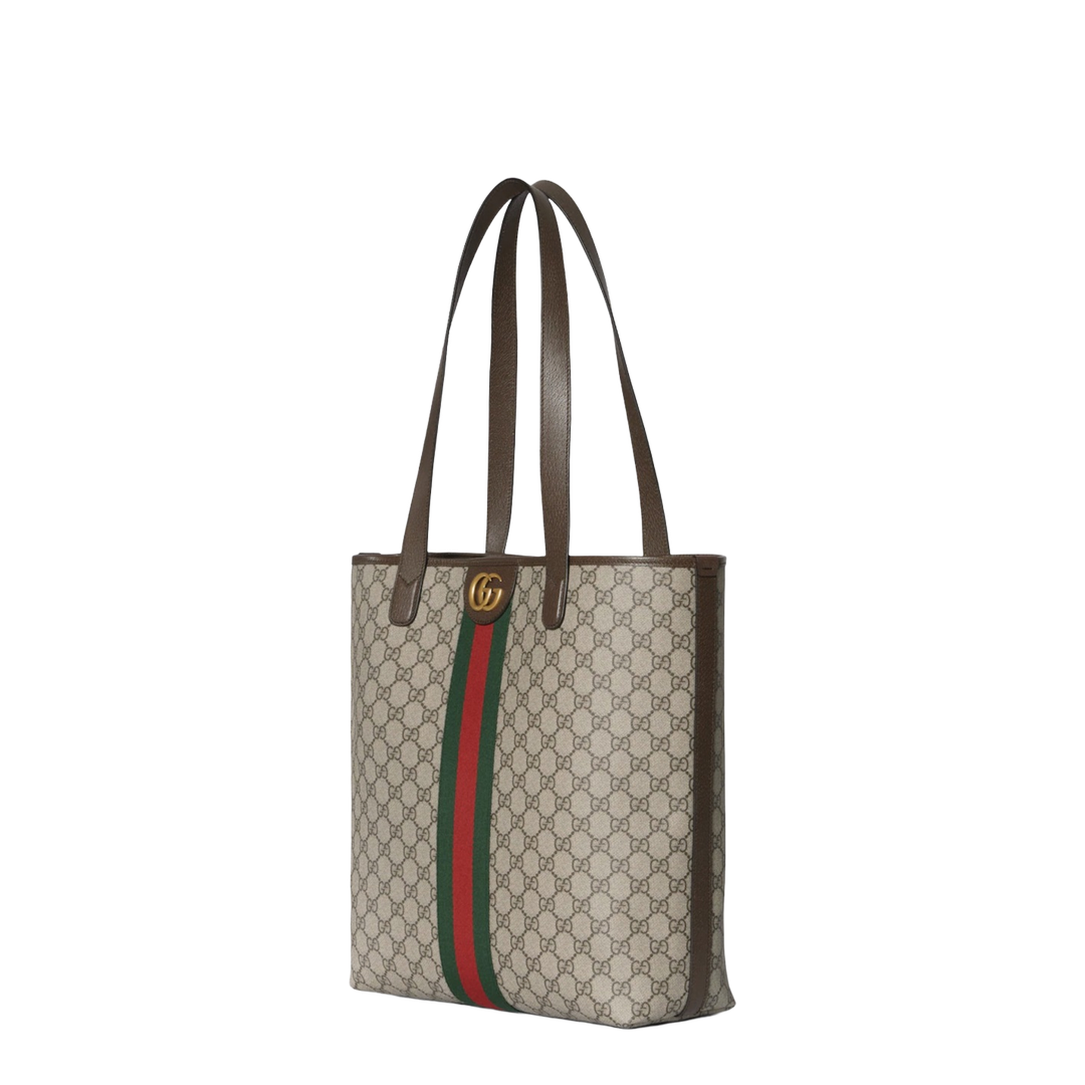 Ophidia Medium GG Monogram Coated Fabric Tote - Beige and Brown - Image 2