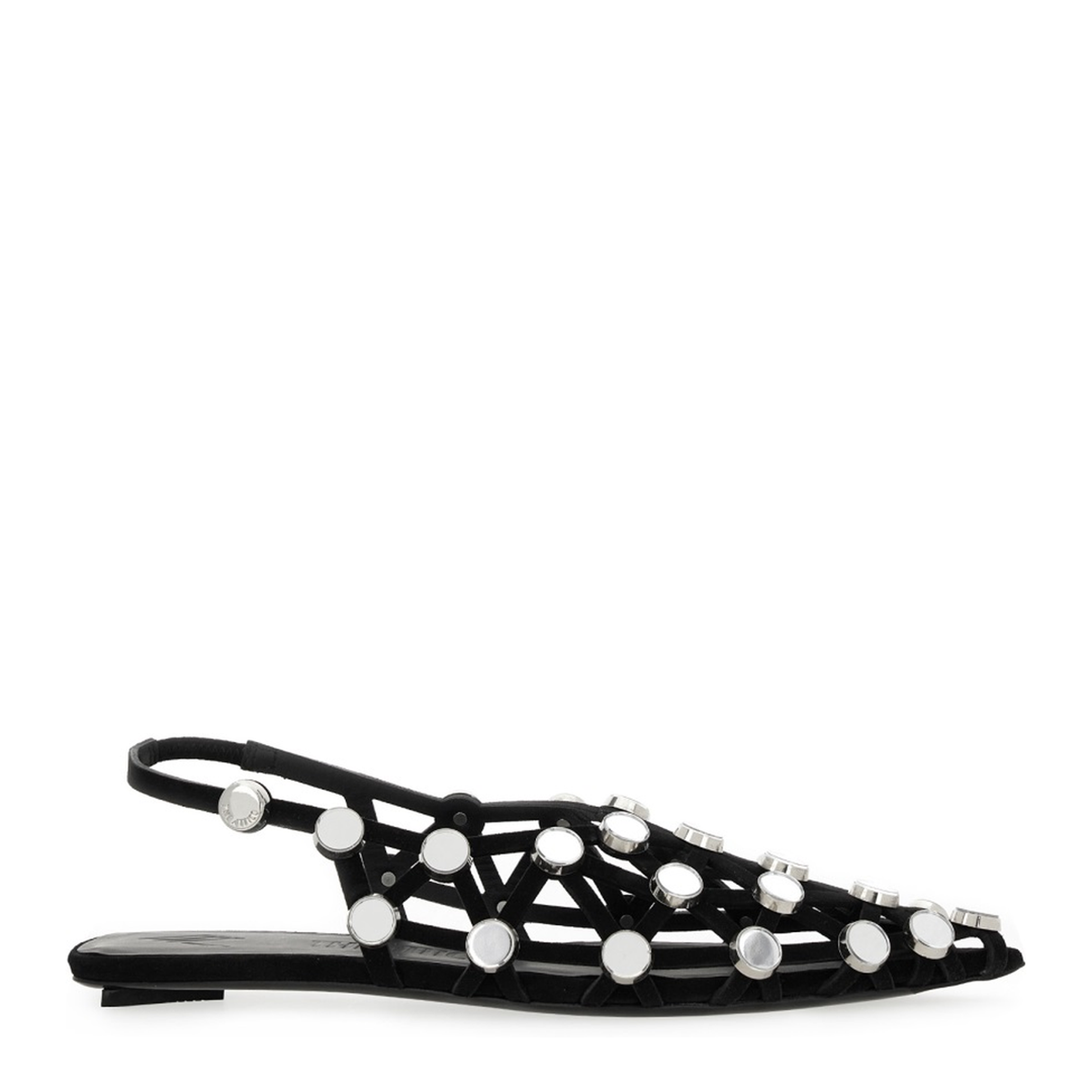 Black Grid Ballet Flats - Image 1