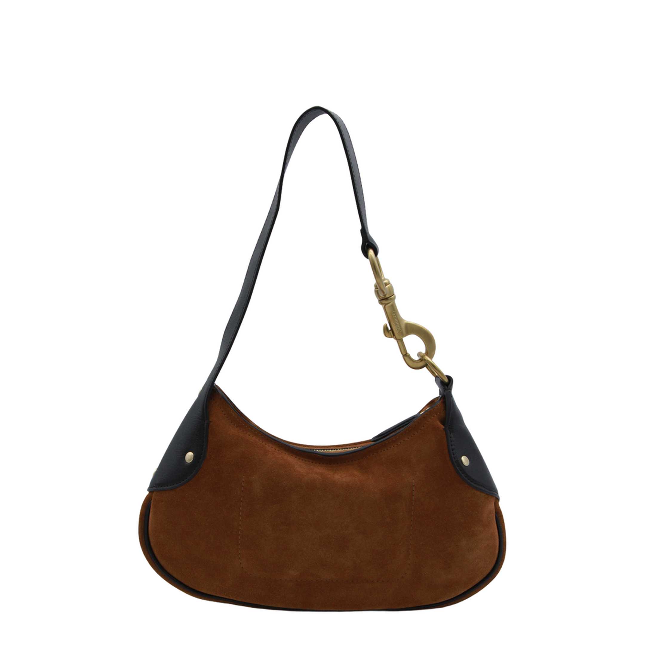 Hackney Small Suede Shoulder Bag - Vintage Oak - Image 6