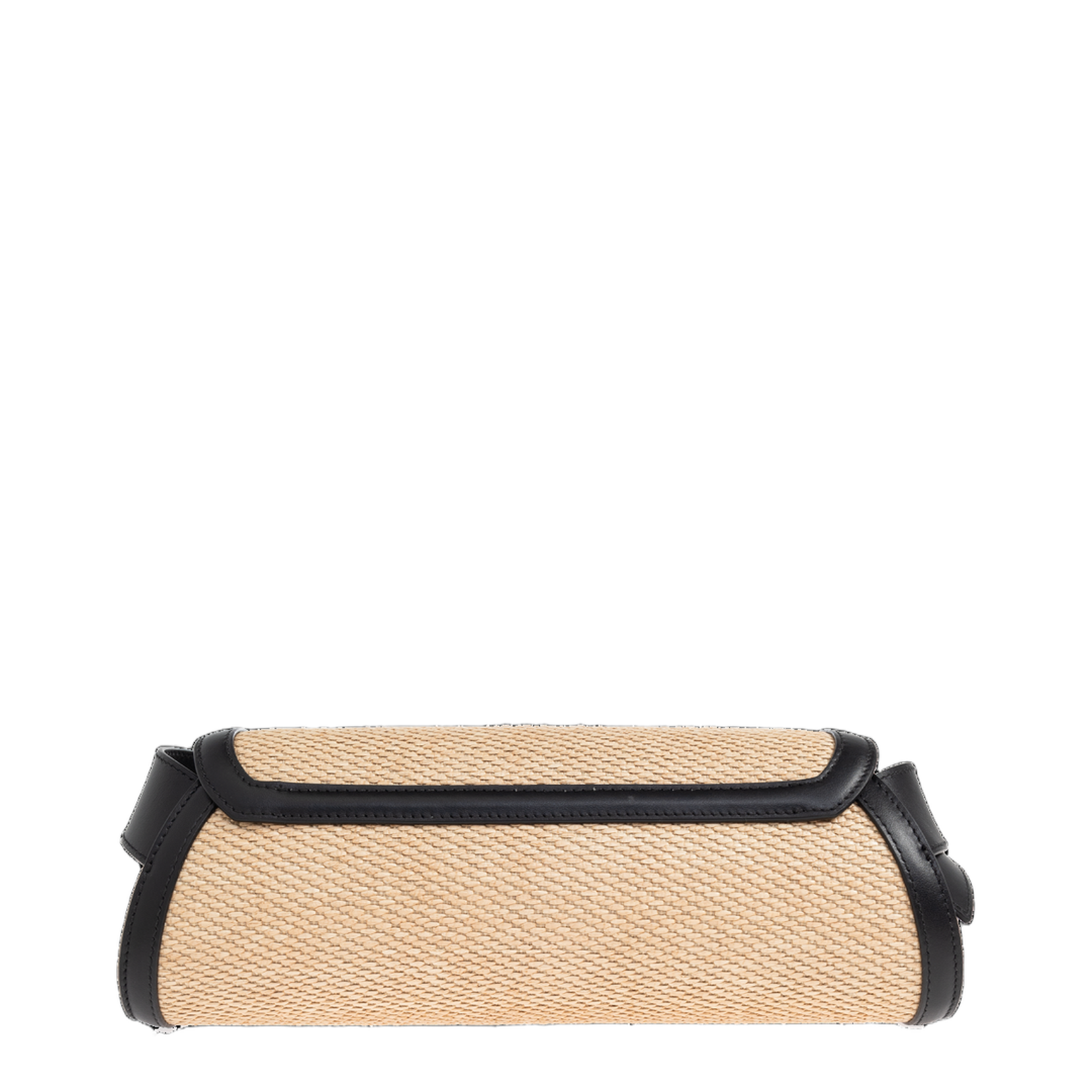 Cannolo Small Woven Raffia Shoulder Bag - Natural - Image 3