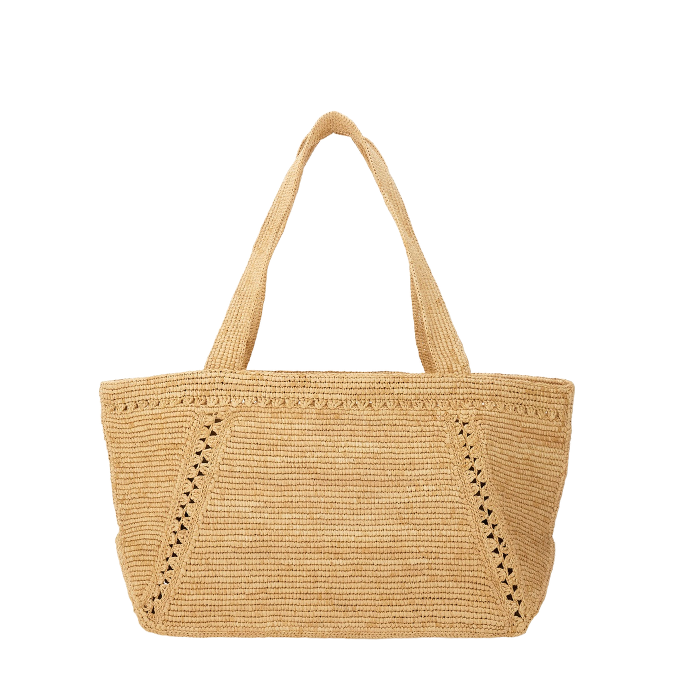 Trapeze GM Raffia Tote Bag - Vanilla - Image 2