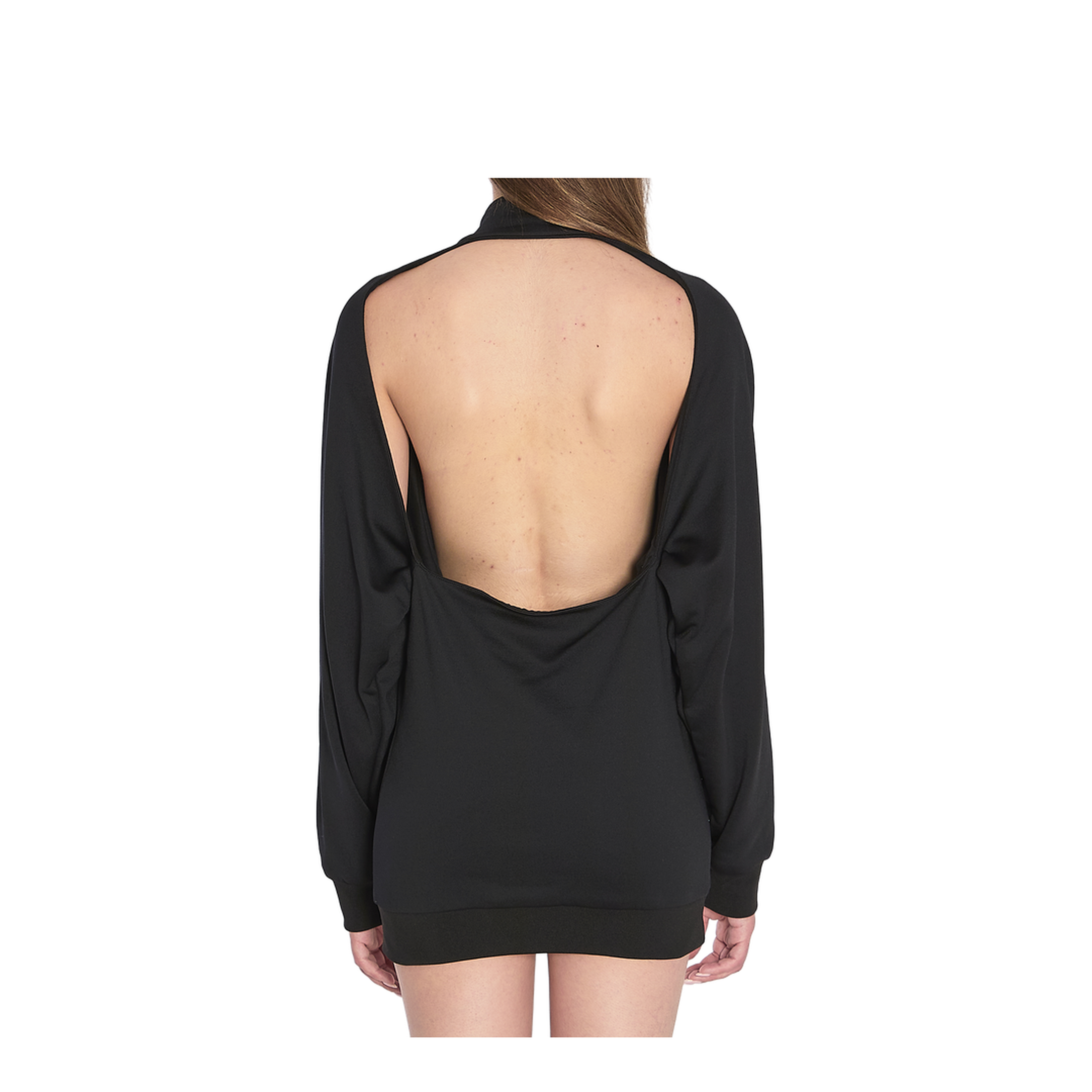 Black Cotton Zip-Up Tracksuit Jacket - Image 4