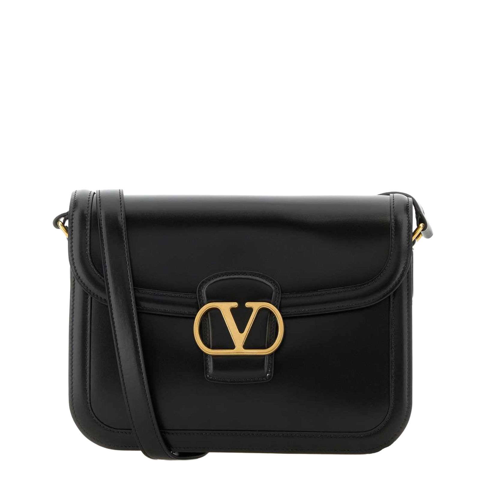 Valentino Garavani 9TO5 Calfskin Shoulder Bag - Nero - Image 1