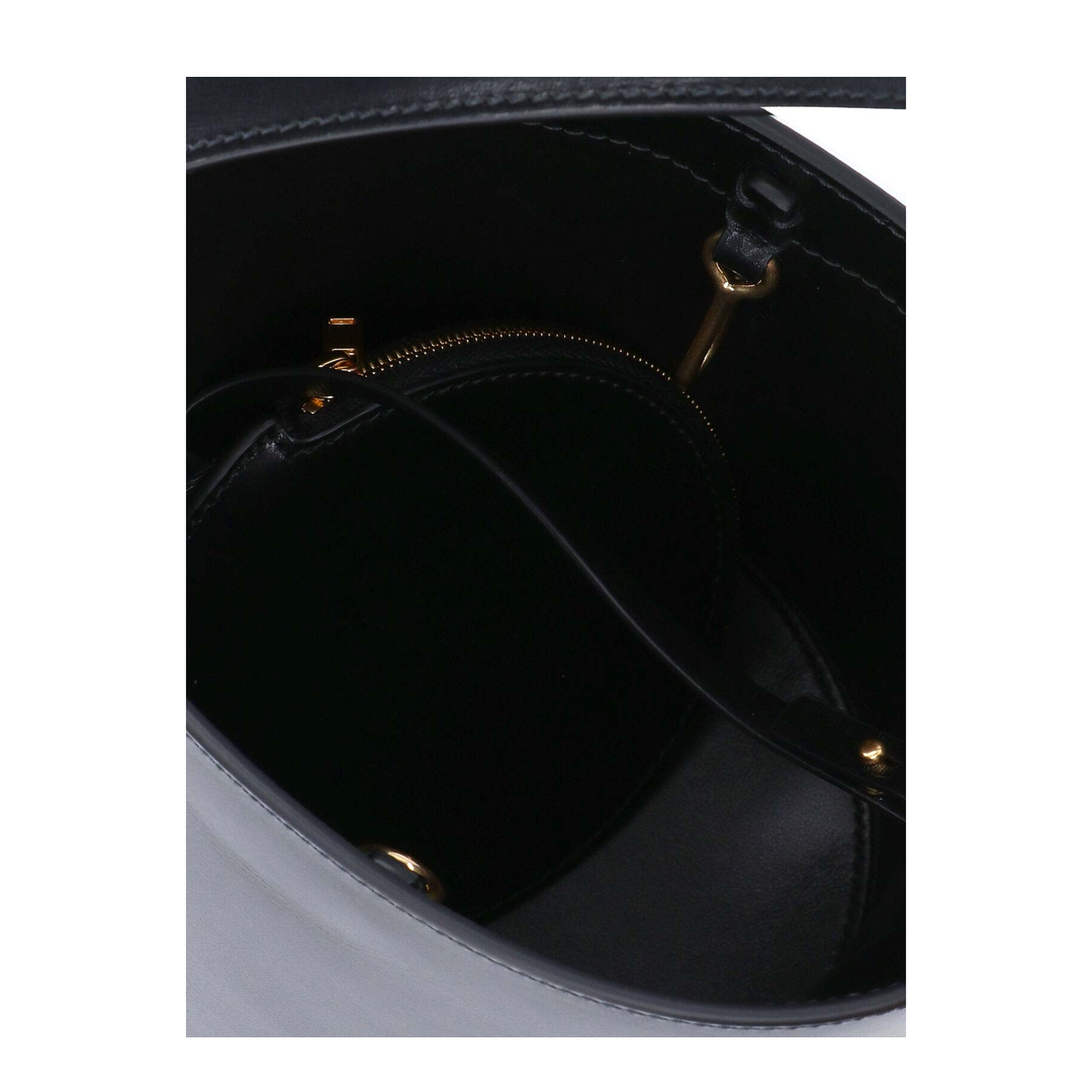 Cannolo Calfskin Bucket Bag - Black - Image 4
