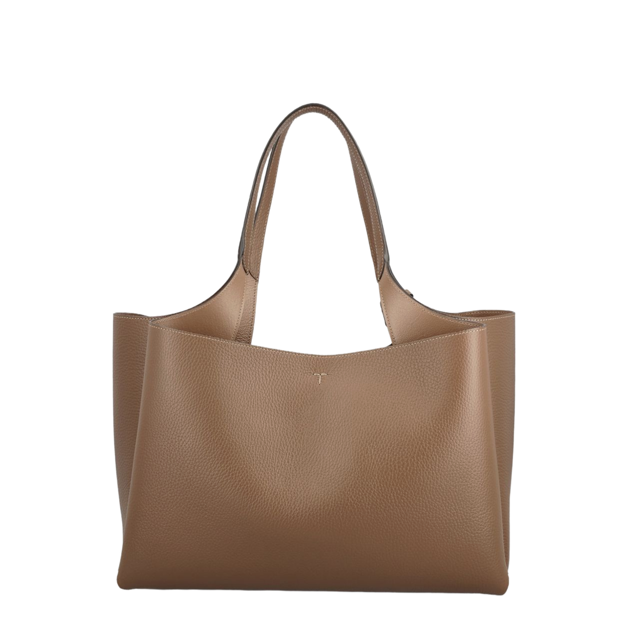 T Timeless Medium Calfskin Tote - Brown - Image 2