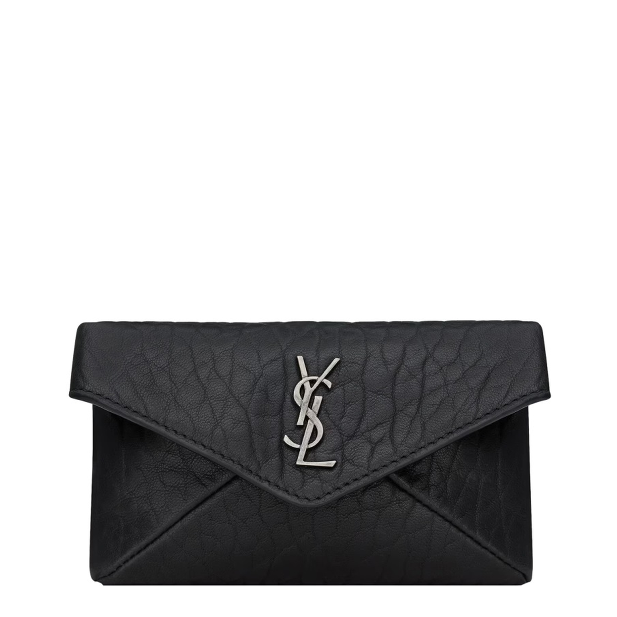 Saint Laurent Cassandre Envelope Card Case In Grained Leather - Image 1