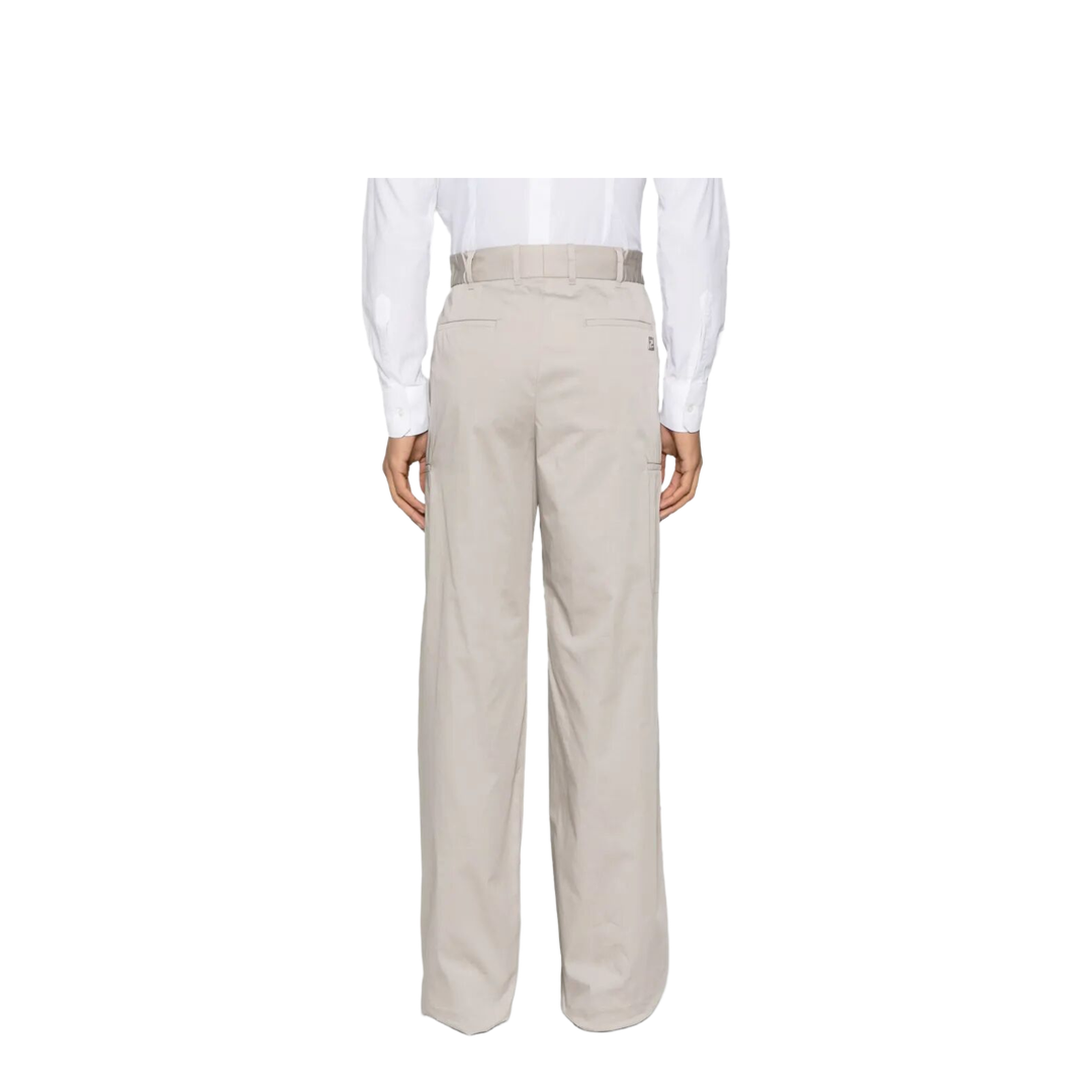 Straight-Cut Cargo Cotton Trousers - Image 3