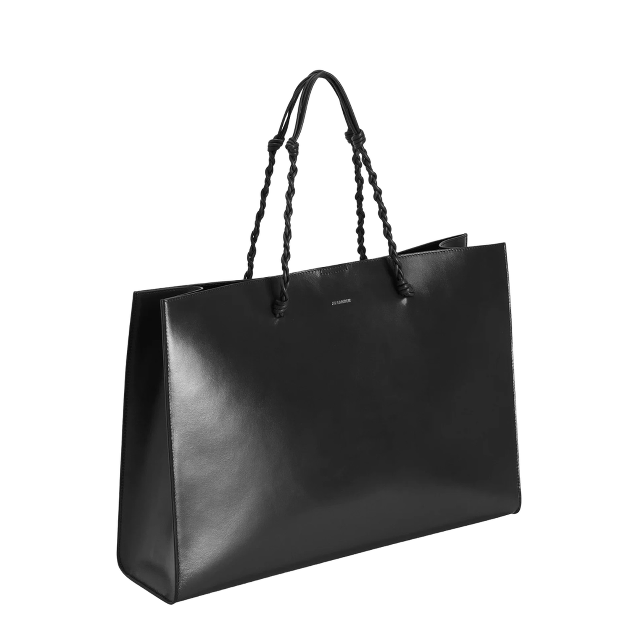 Tangle Tote Bag in Calf Leather - Black - Image 3