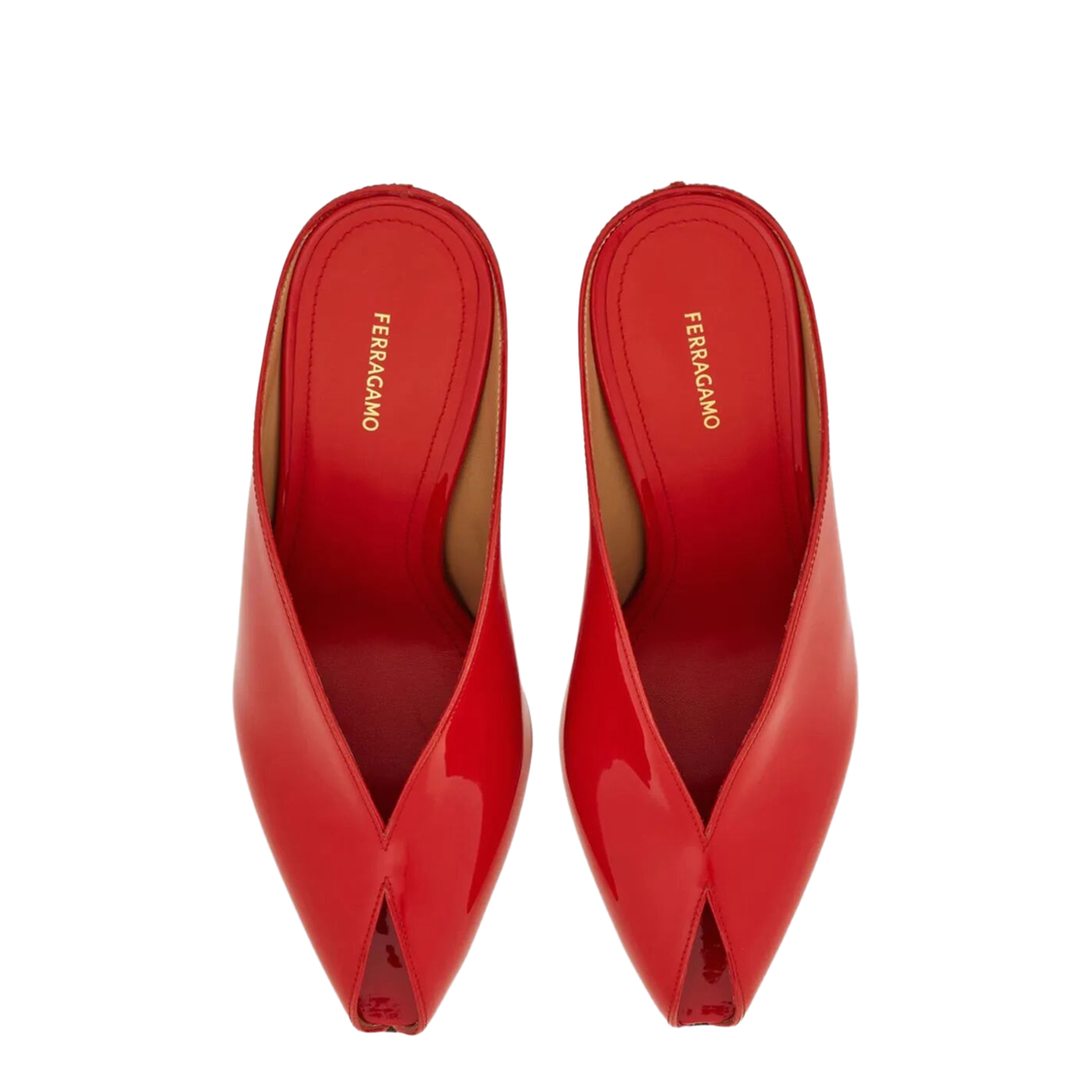 Alicia 95 Peep Toe Patent Leather Mule - Image 2