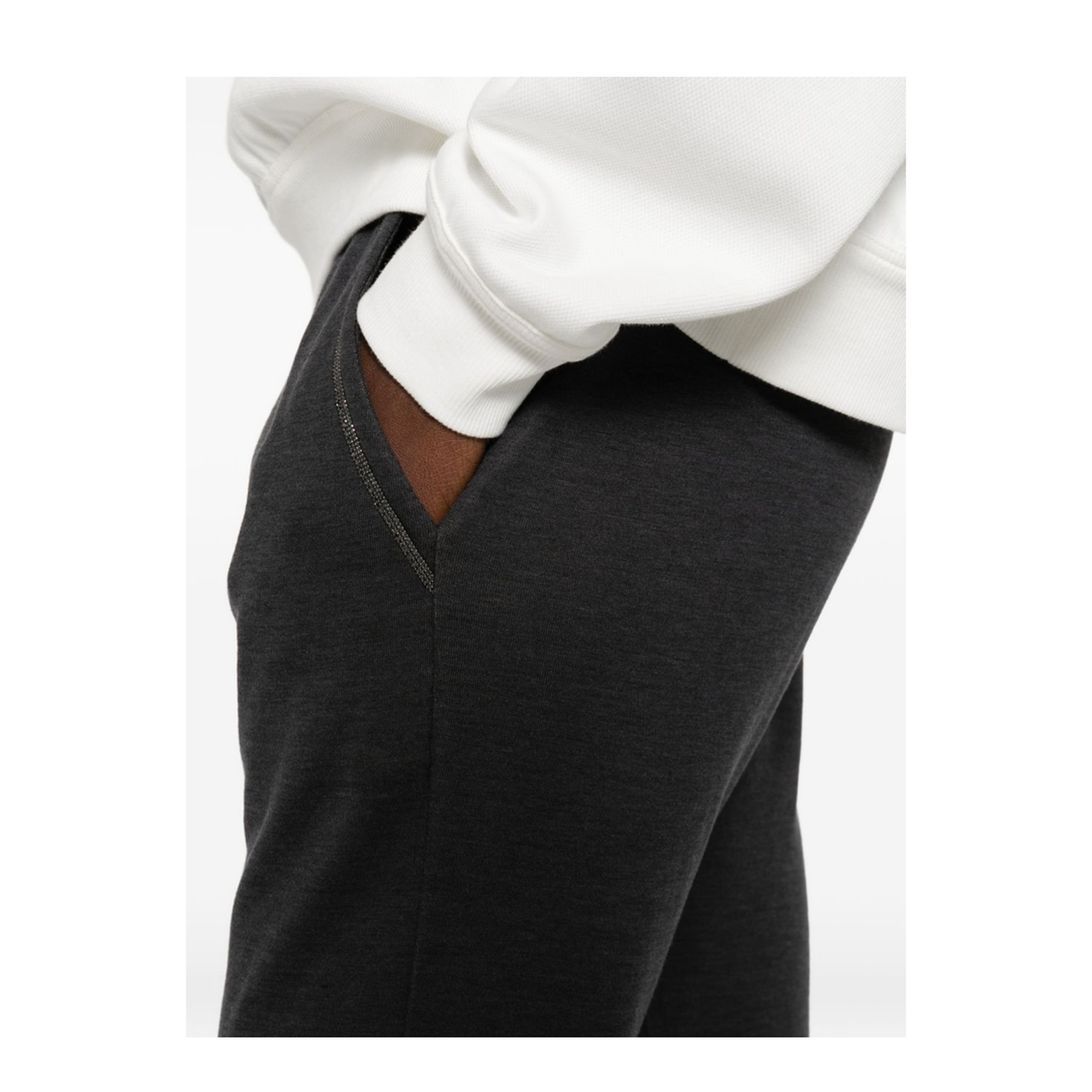 Cotton And Silk Blend Trousers - Image 3