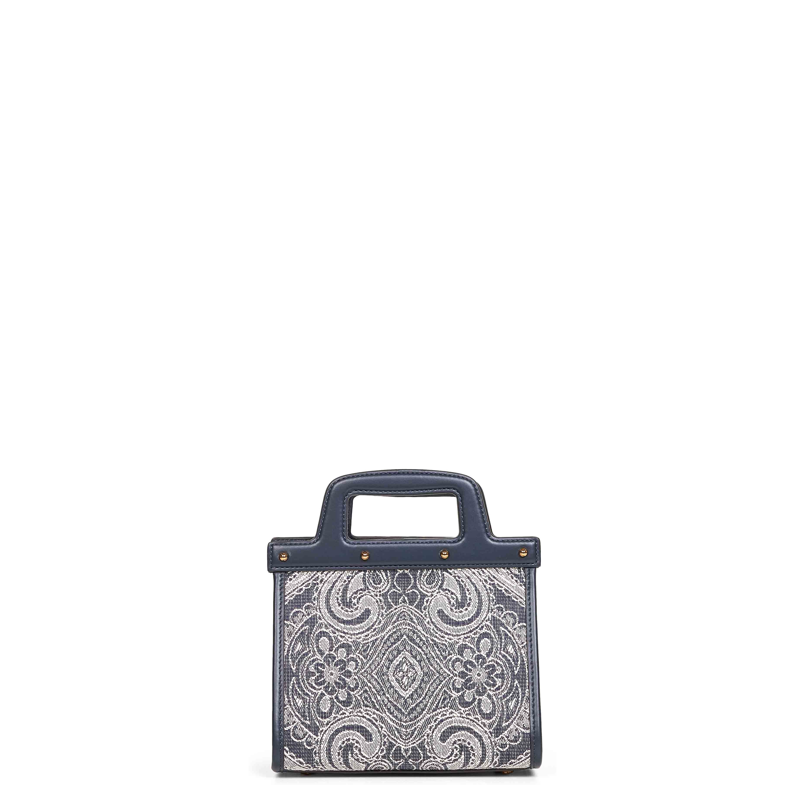 Dark Blue Denim Lovtter Small Shopping Bag - Image 3