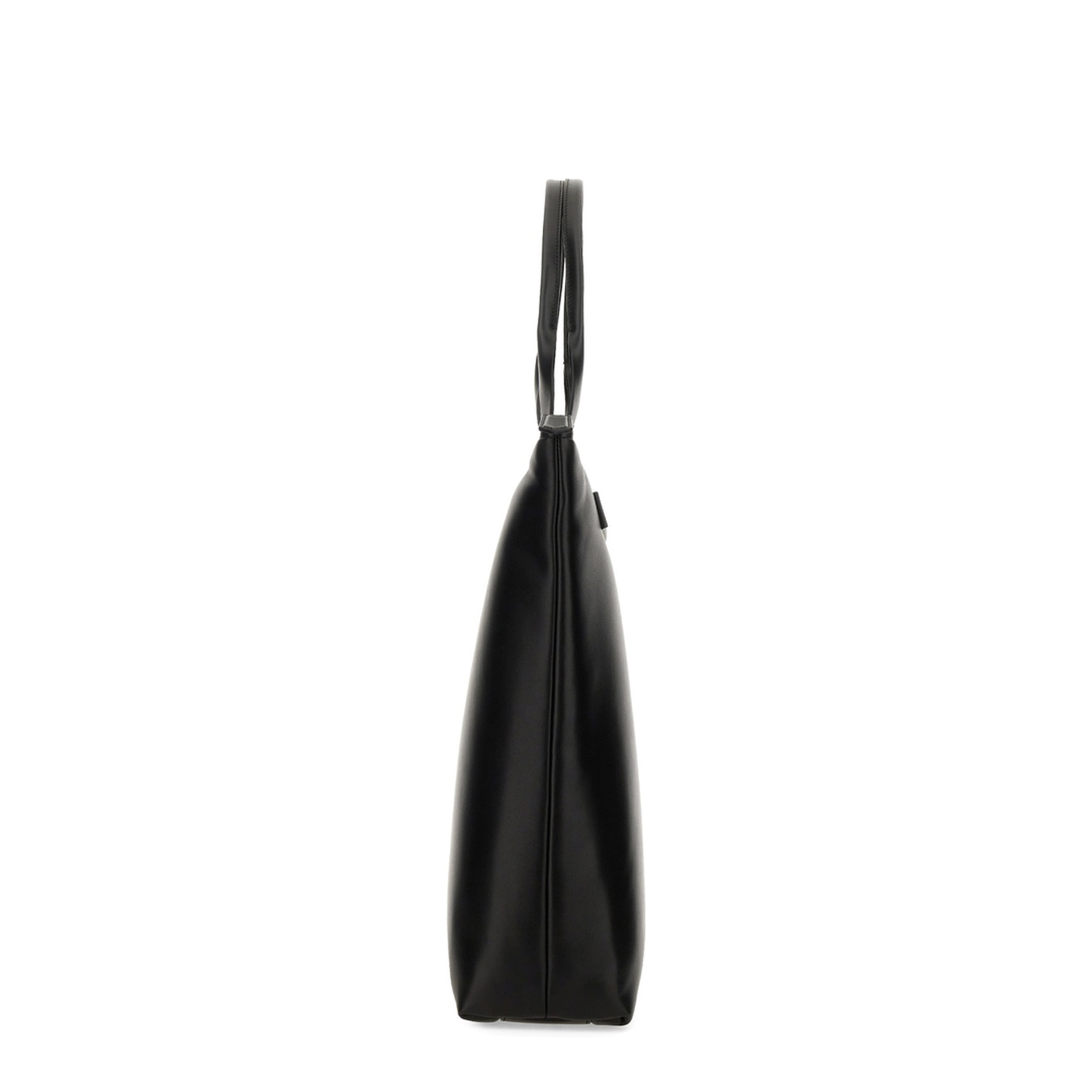 Calfskin Nappa Leather Shopping Bag - Black - Image 3