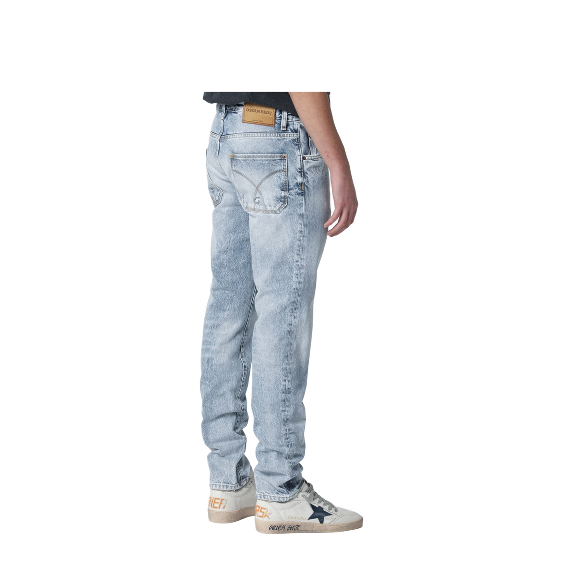 Vintage-effect stretch denim jeans - Image 2