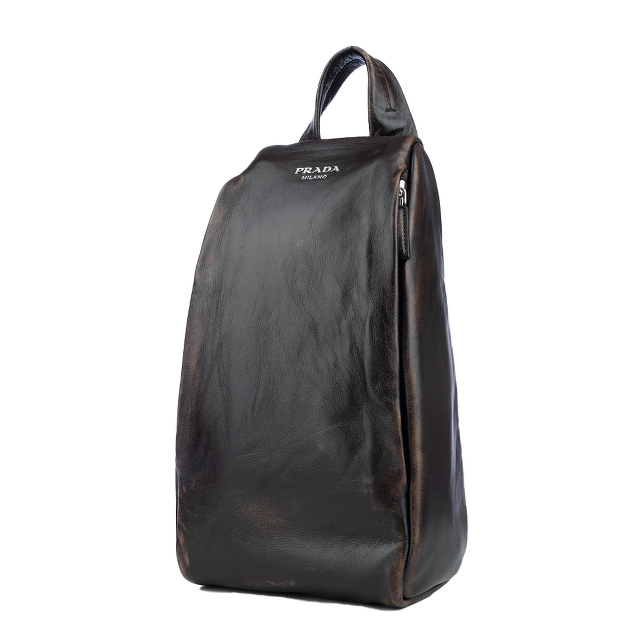 Lambskin Backpack - Dark Brown - Image 2