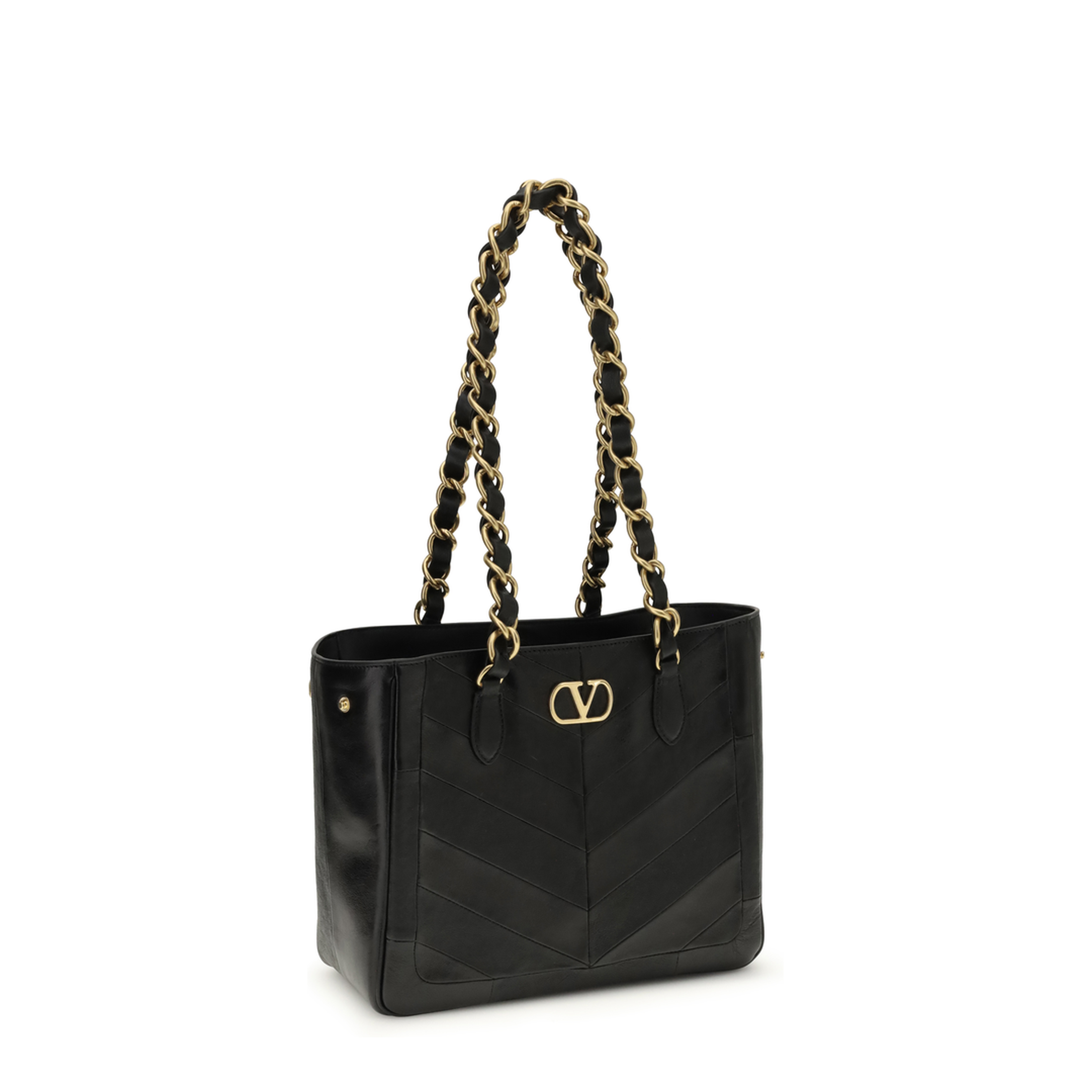La Seine Small Nappa Leather Shopping Bag - Black - Image 2