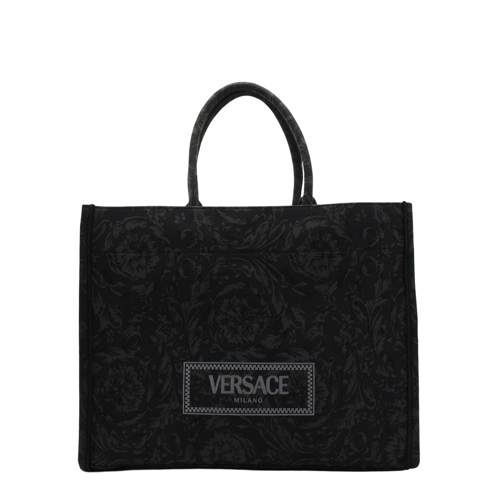 Embroidered Fabric Big Athena Shopping Bag - Image 1