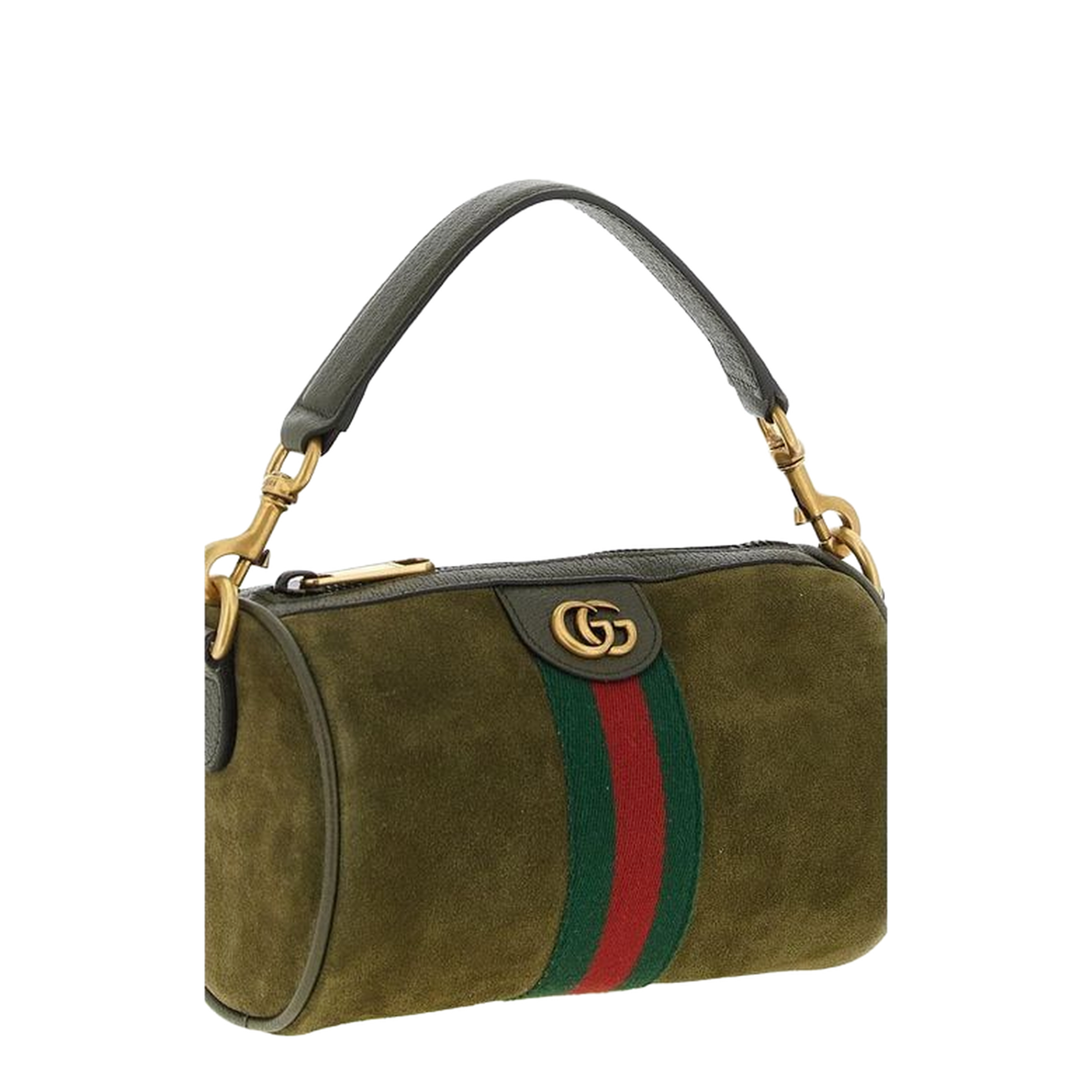 Ophidia Mini Shoulder Bag Suede Dark Green - Image 3