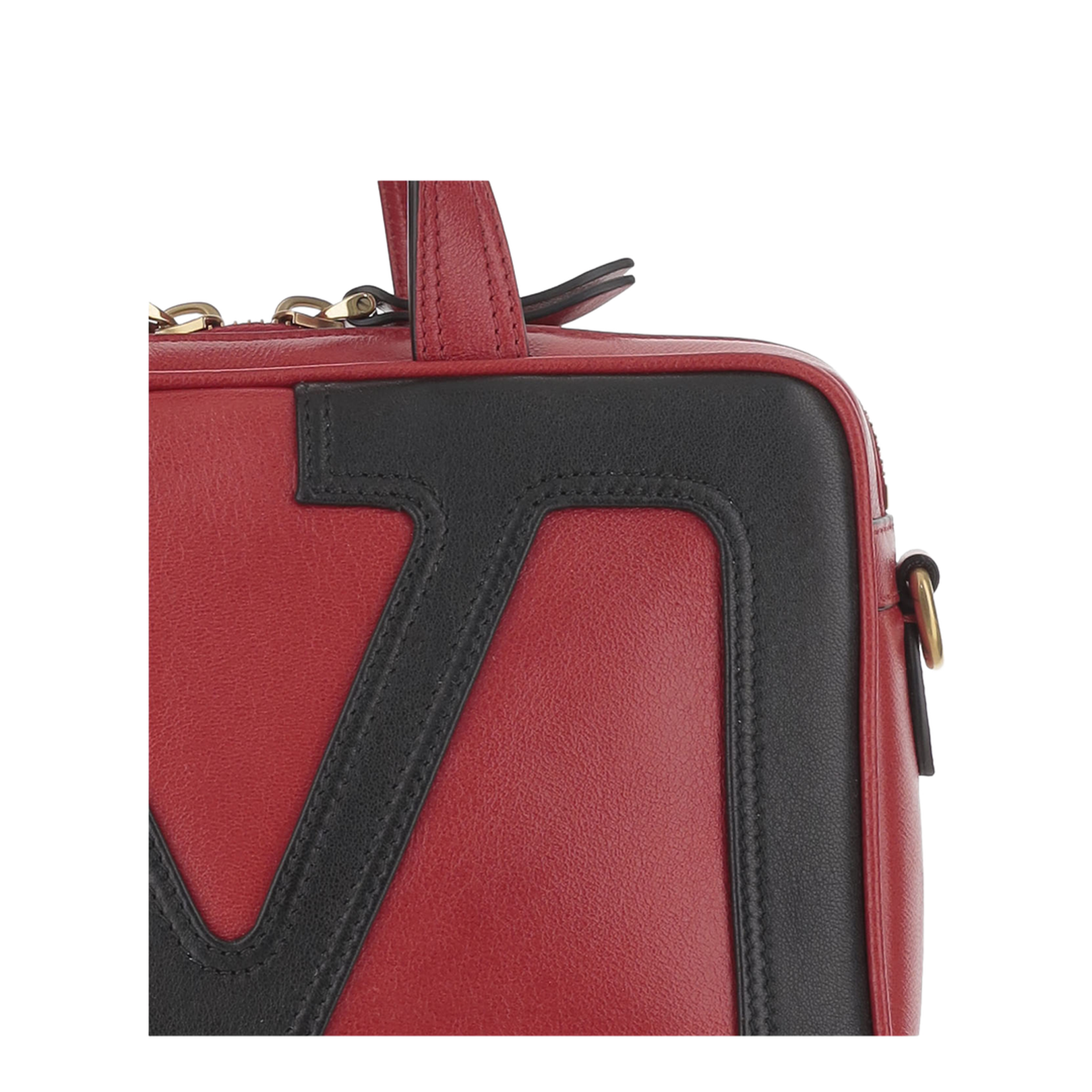 Viva Superstar Medium Nappa Leather Handbag - Red/Black - Image 5