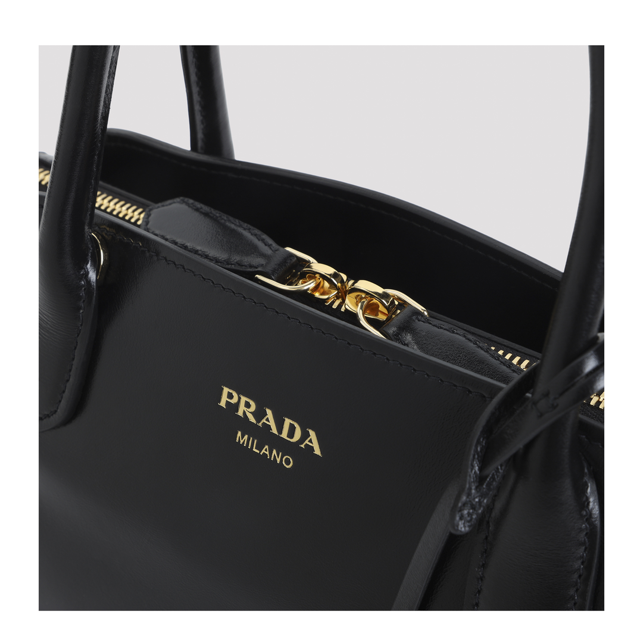 Large Calfskin Tote - Black - Image 6